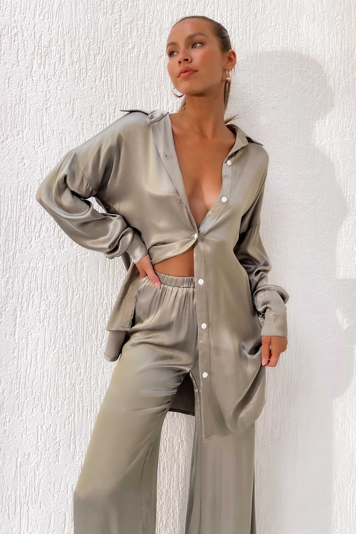Admire Top, GREEN, LONG SLEEVE, NEW ARRIVALS, RAYON, SETS, TOP, TOPS, VISCOSE, Our New Admire Top Is Now Only $100.00 Exclusive At Mishkah, Our New Admire Top is now only $100.00-We Have The Latest Women&#39;s Tops @ Mishkah Online Fashion Boutique-MISHKAH
