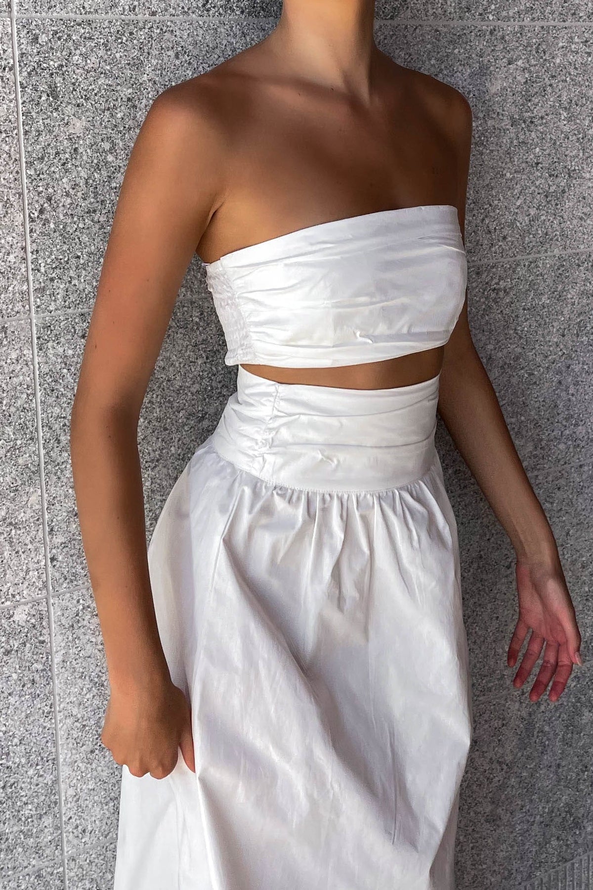 Andros Set, BOTTOMS, COTTON, CROP TOP, CROP TOPS, MIDI SKIRT, new arrivals, SKIRT, SKIRTS, TOP, TOPS, WHITE, , -MISHKAH