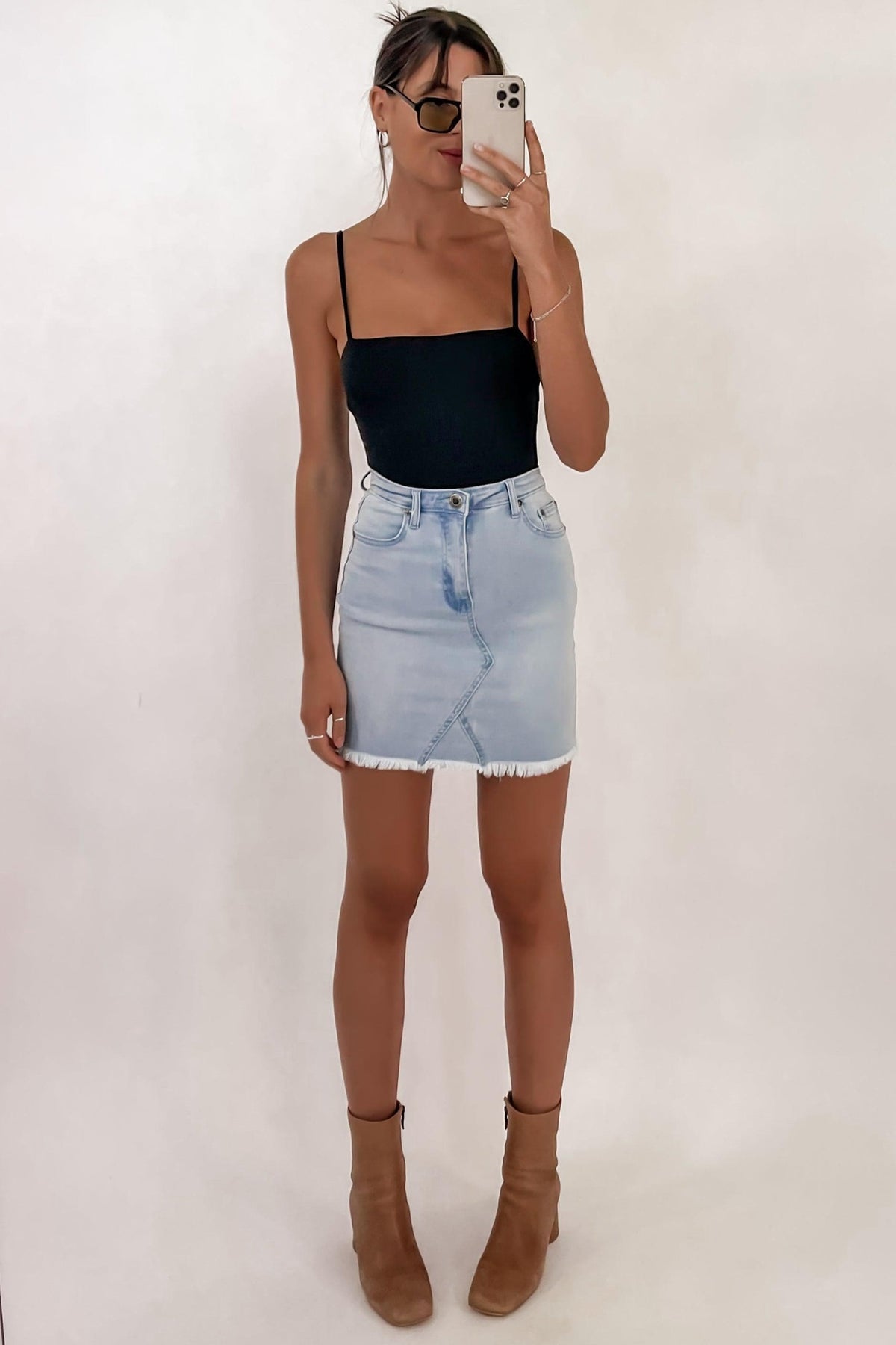 Candie Skirt, BLUE, BOTTOMS, COTTON, DENIM, ELASTANE, Sale, SKIRTS, , Our New Candie Skirt is only $51.00-We Have The Latest Pants | Shorts | Skirts @ Mishkah Online Fashion Boutique-MISHKAH