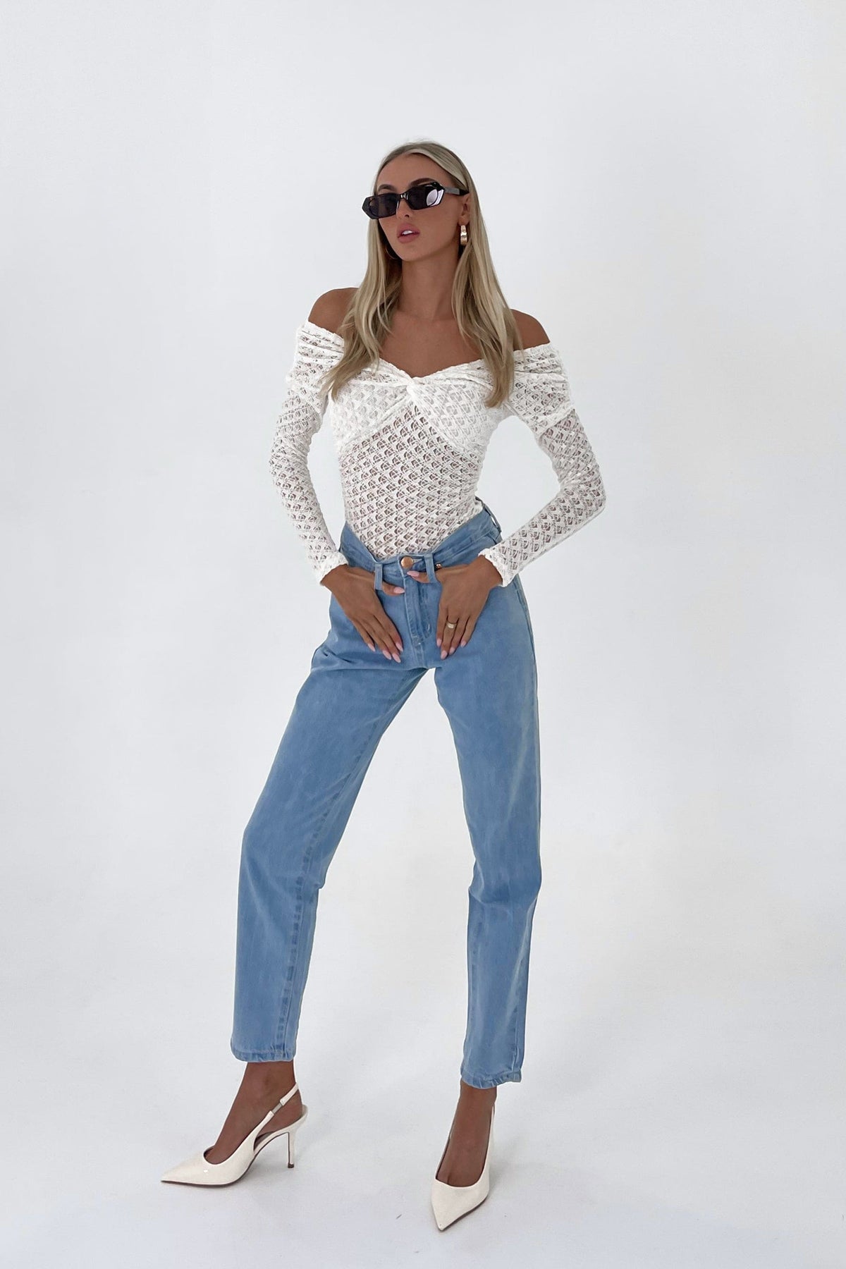 Charlie Jeans, BLUE, BOTTOMS, COTTON AND POLYESTER AND SPANDEX, DENIM, HIGH WAISTED JEANS, JEANS, new arrivals, , -MISHKAH