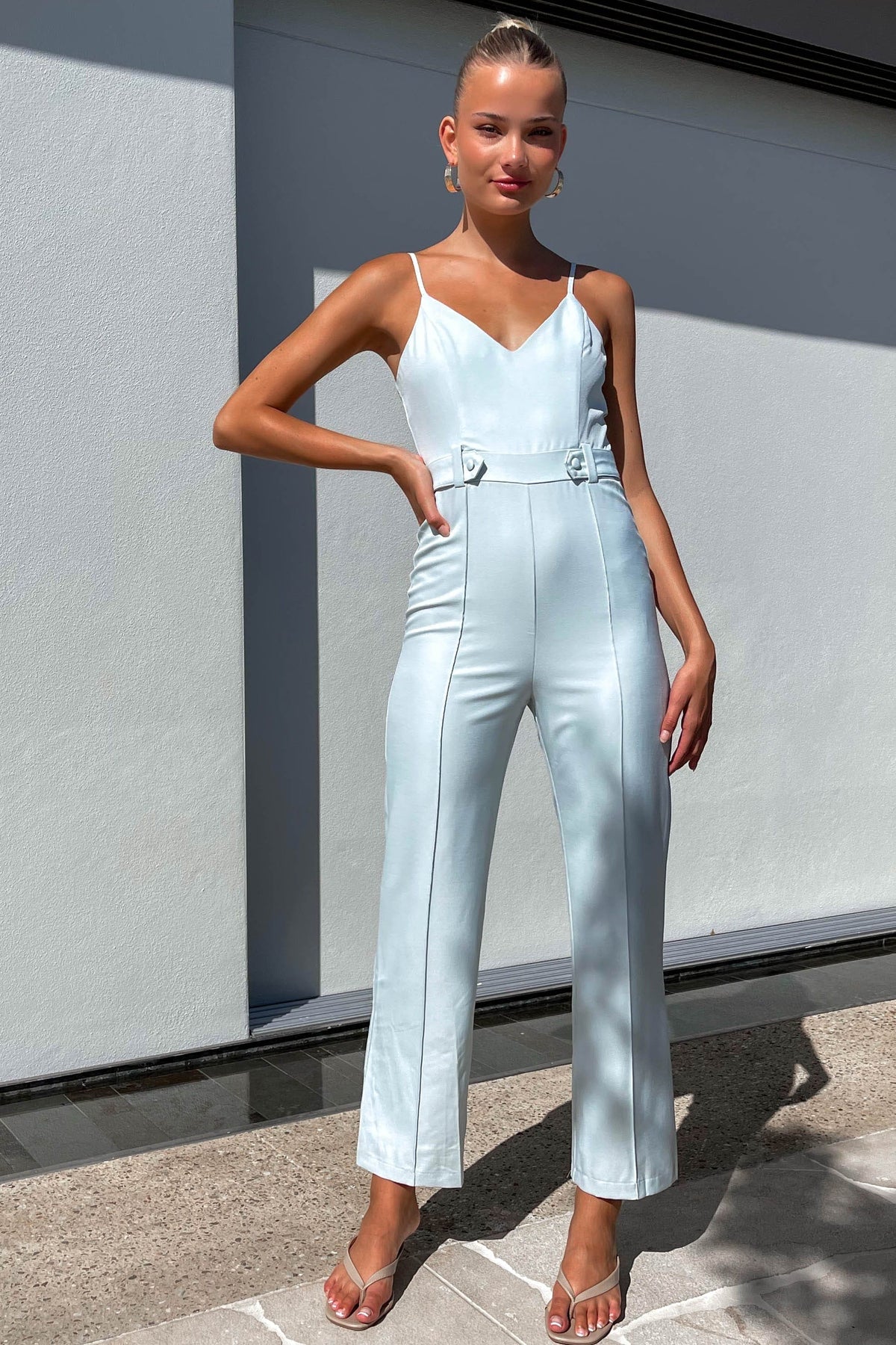 Dallie Jumpsuit, GREEN, JUMPSUIT, JUMPSUITS, new arrivals, POLYESTER &amp; SPANDEX, POLYESTER AND SPANDEX, SPANDEX AND POLYESTER, , -MISHKAH