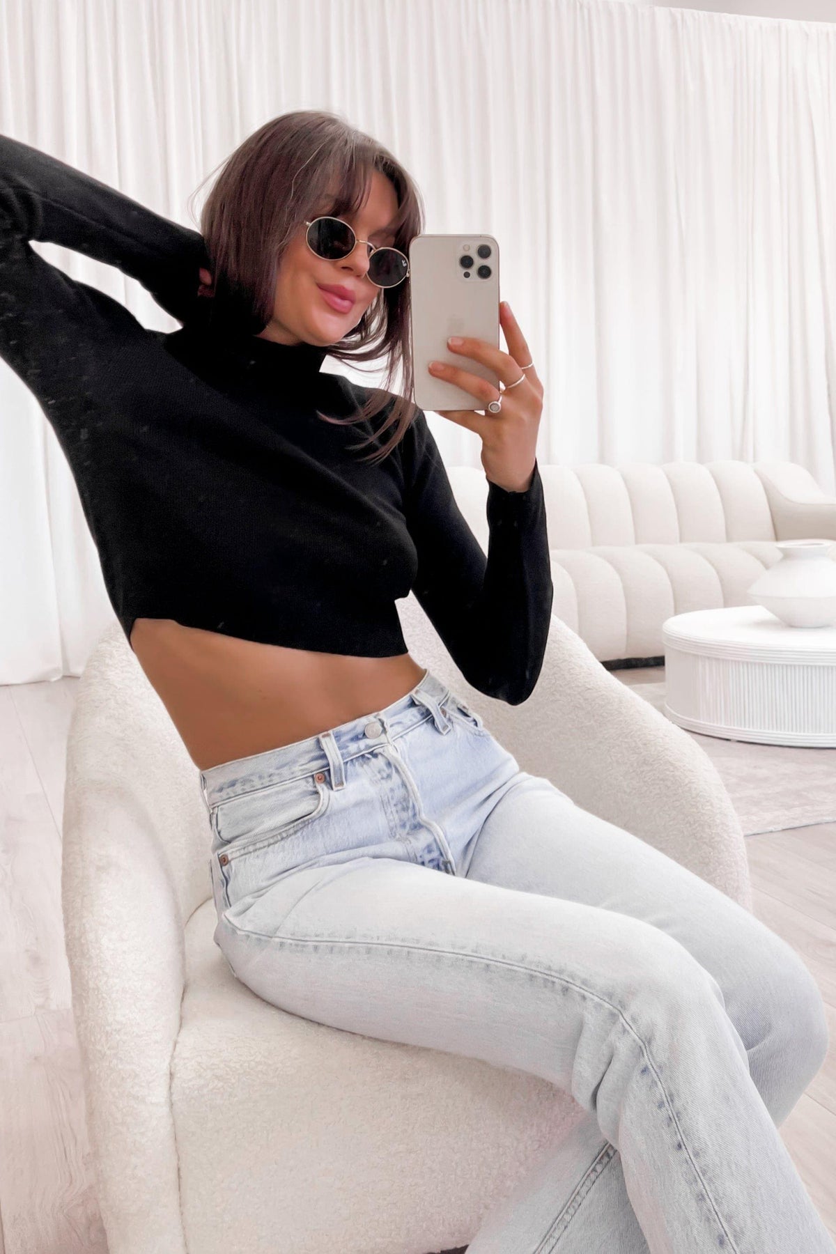 Irian Top, BASIC TOPS, BLACK, CROP TOPS, LONG SLEEVE, POLYESTER, TOP, TOPS, Our New Irian Top Is Now Only $45.00 Exclusive At Mishkah, Our New Irian Top is now only $45.00-We Have The Latest Women&#39;s Tops @ Mishkah Online Fashion Boutique-MISHKAH
