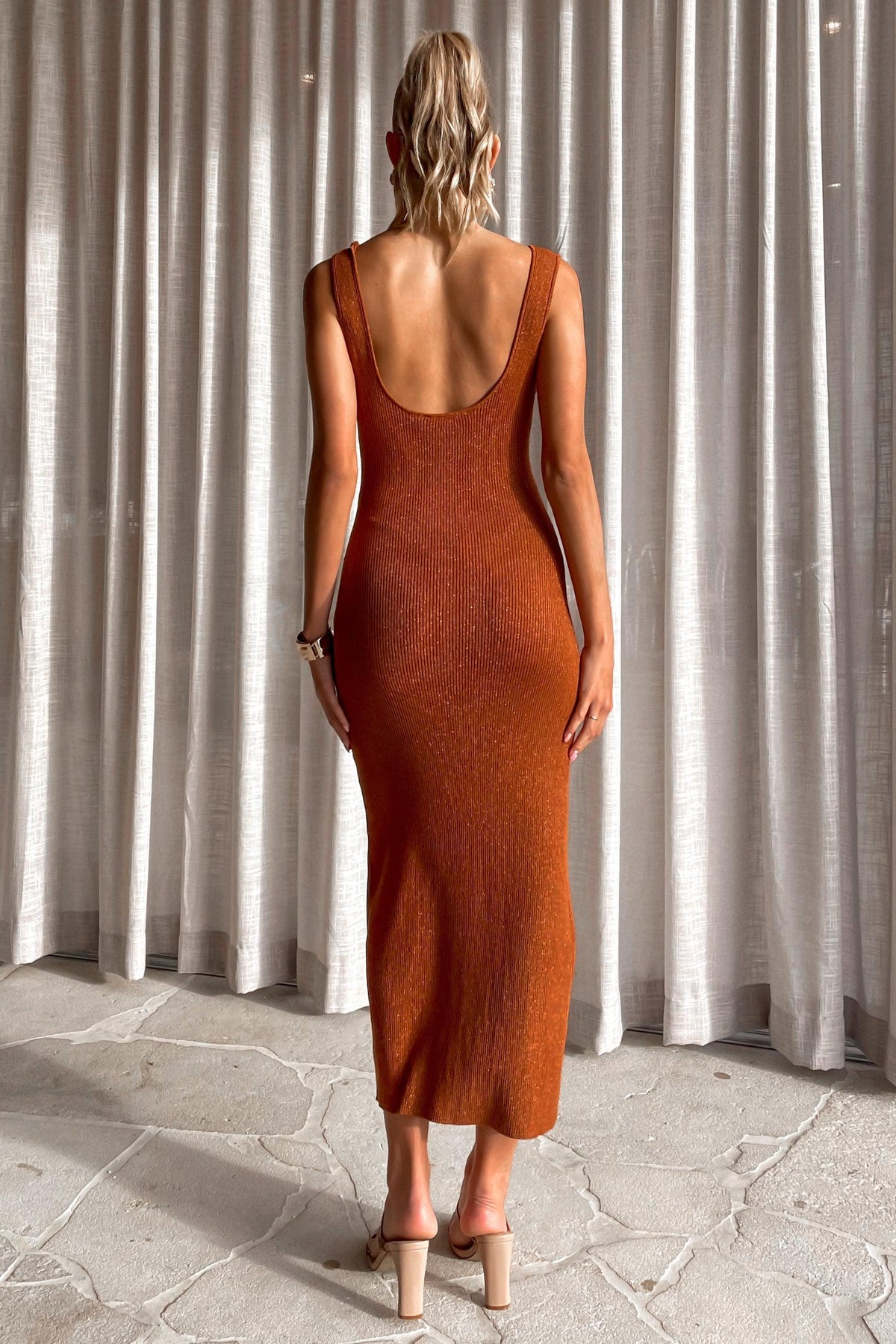 Janelle Dress, BODYCON, BROWN, DRESS, DRESSES, MAXI DRESS, new arrivals, VISCOSE AND NYLON AND POLYESTER, , -MISHKAH
