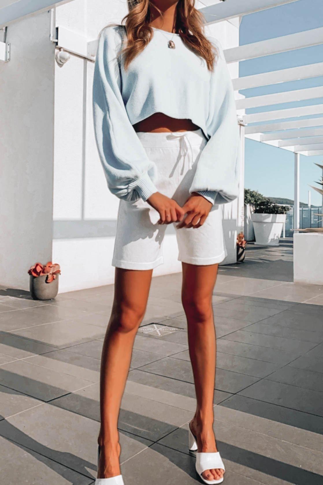 Keeping Up Shorts, BASICS, BOTTOMS, Sale, SHORTS, WHITE, Shop The Latest Keeping Up Shorts Only 40.00 from MISHKAH FASHION:, Our New Keeping Up Shorts is only $41.00-We Have The Latest Pants | Shorts | Skirts @ Mishkah Online Fashion Boutique-MISHKAH