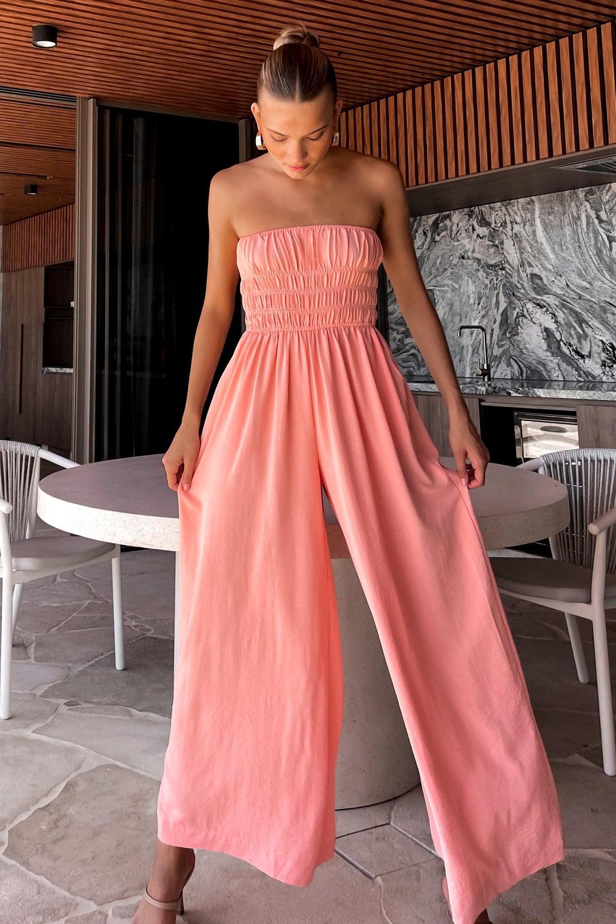 Ruby Tuesday Jumpsuit, JUMPSUIT, JUMPSUITS, LINEN AND POLYESTER, new arrivals, PINK, , -MISHKAH