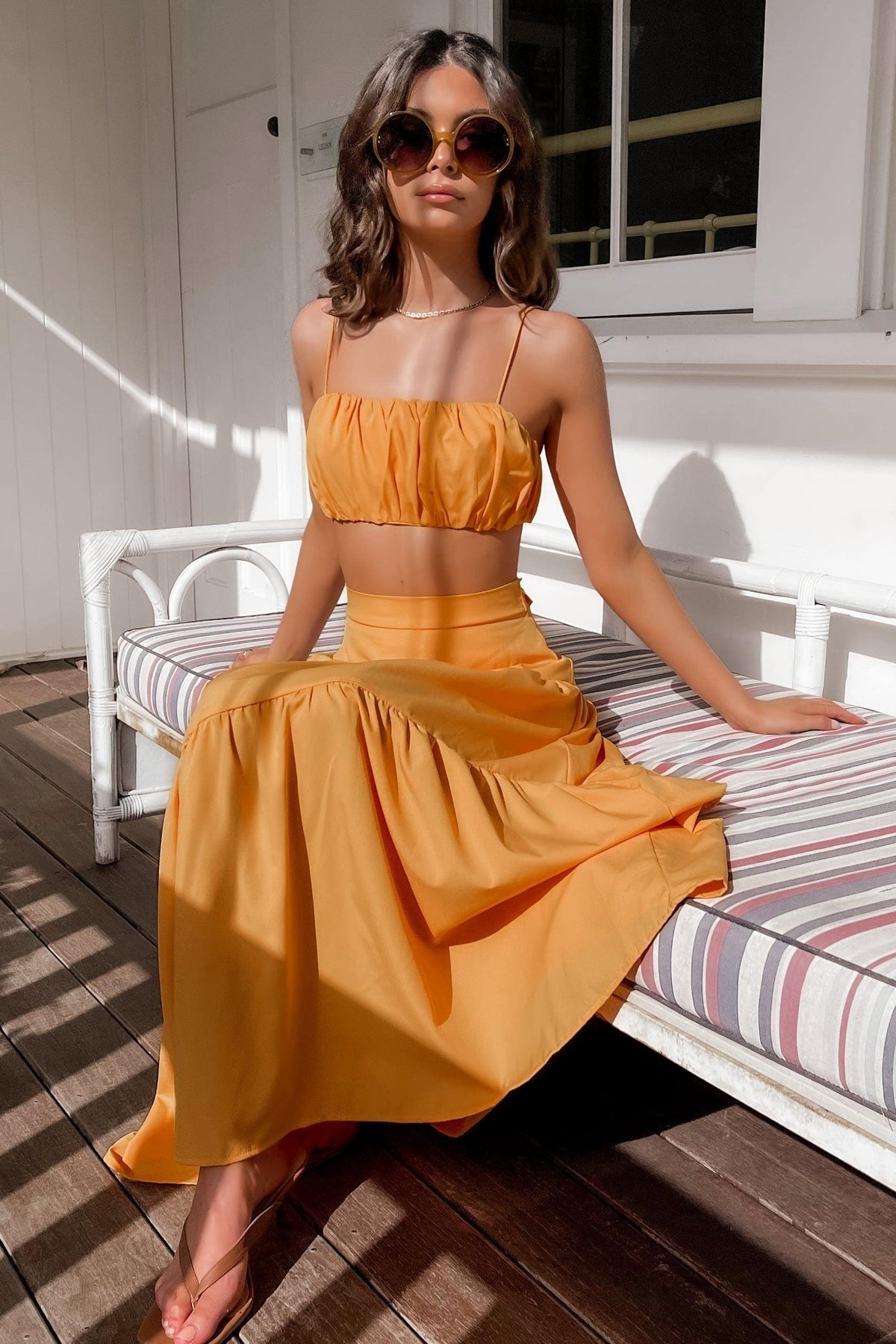 Stormie Skirt, BOTTOMS, MAXI SKIRT, ORANGE, POLYESTER, Sale, SETS, SKIRTS, , Our New Stormie Skirt is only $56.00-We Have The Latest Pants | Shorts | Skirts @ Mishkah Online Fashion Boutique-MISHKAH
