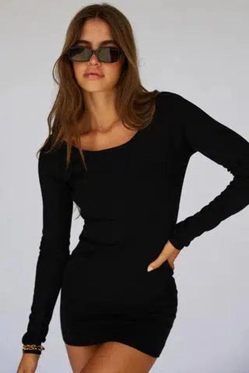 milo black mini dress mishkah