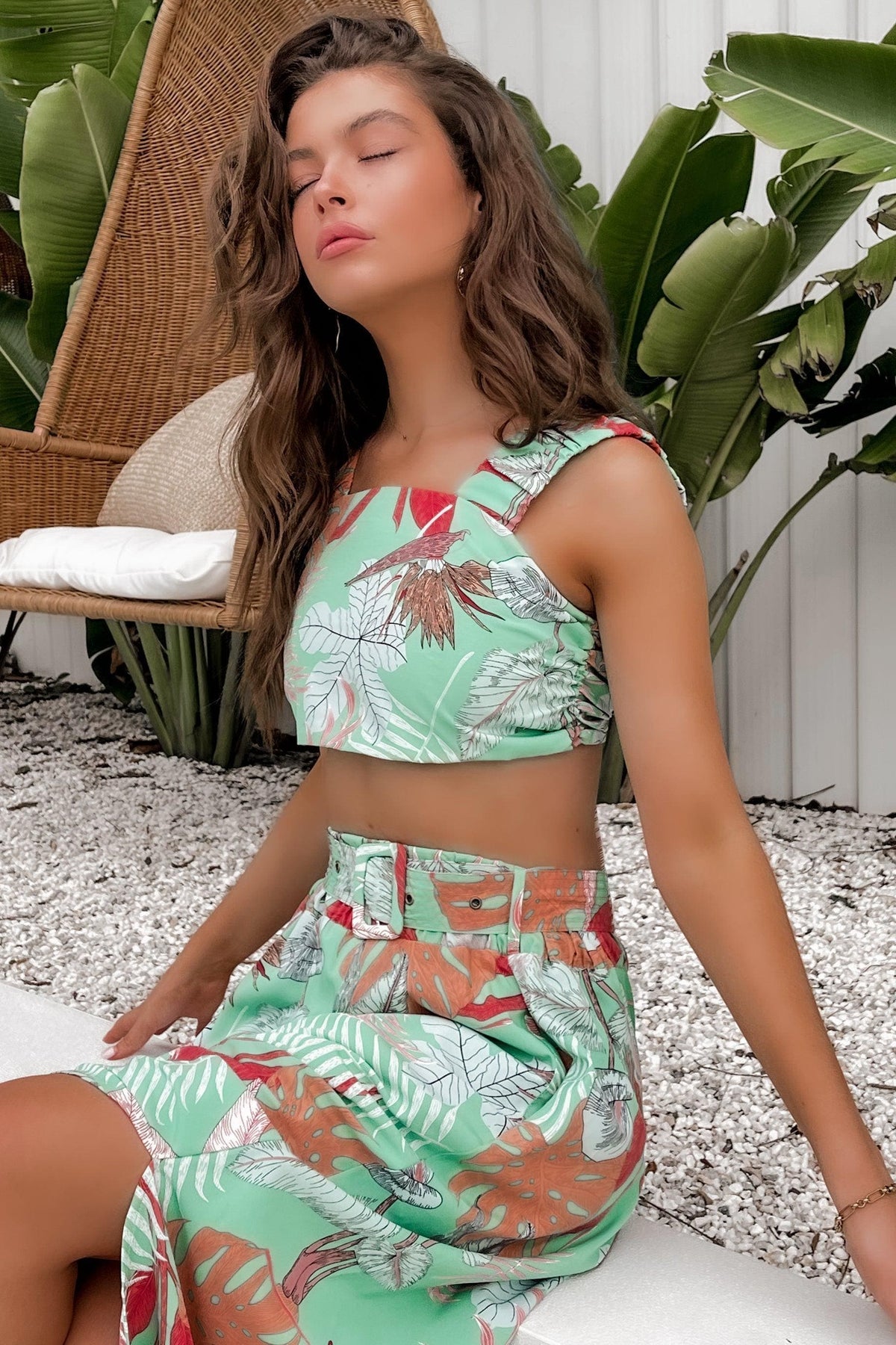 Aimey Top, COTTON &amp; LINEN, COTTON AND LINEN, CROP TOPS, GREEN, LINEN &amp; COTTON, LINEN AND COTTON, TOP, TOPS, Our New Aimey Top Is Now Only $49.00 Exclusive At Mishkah, Our New Aimey Top is now only $49.00-We Have The Latest Women&#39;s Tops @ Mishkah Online Fashion Boutique-MISHKAH