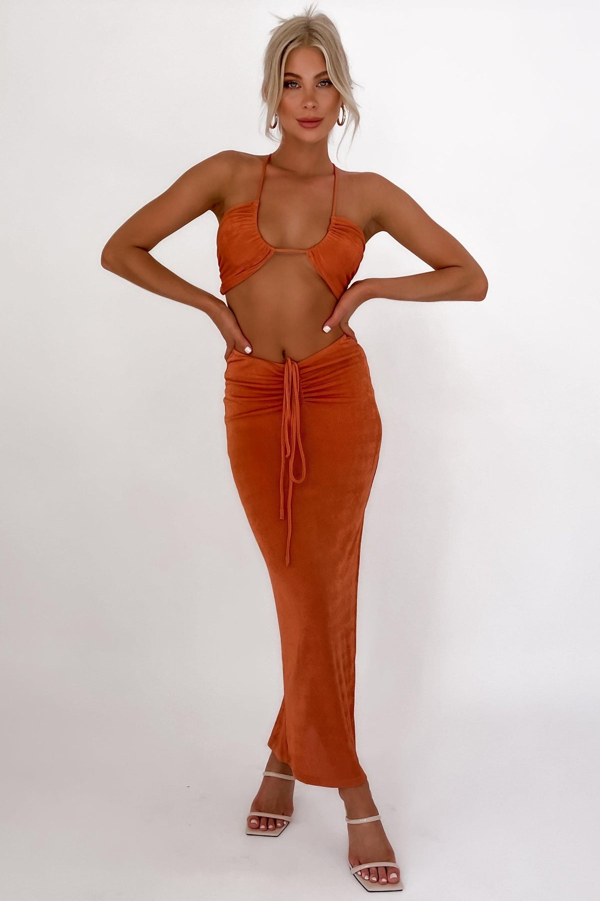 Alarna Top, CROP TOPS, ORANGE, POLYESTER &amp; SPANDEX, POLYESTER AND SPANDEX, Sale, SPANDEX &amp; POLYESTER, SPANDEX AND POLYESTER, TOP, TOPS, Our New Alarna Top Is Now Only $41.00 Exclusive At Mishkah, Our New Alarna Top is now only $41.00-We Have The Latest Women&#39;s Tops @ Mishkah Online Fashion Boutique-MISHKAH