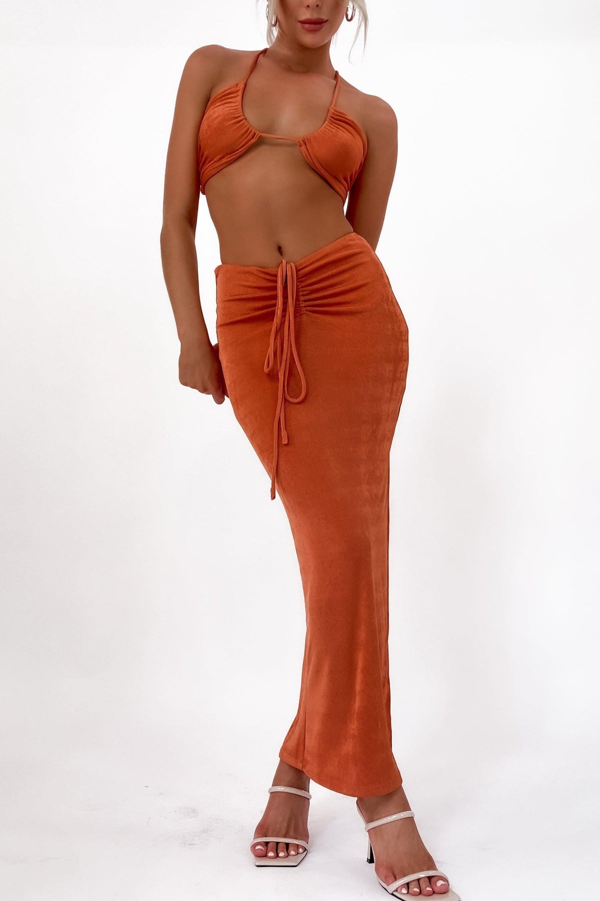 Alarna Top, CROP TOPS, ORANGE, POLYESTER &amp; SPANDEX, POLYESTER AND SPANDEX, Sale, SPANDEX &amp; POLYESTER, SPANDEX AND POLYESTER, TOP, TOPS, Our New Alarna Top Is Now Only $41.00 Exclusive At Mishkah, Our New Alarna Top is now only $41.00-We Have The Latest Women&#39;s Tops @ Mishkah Online Fashion Boutique-MISHKAH