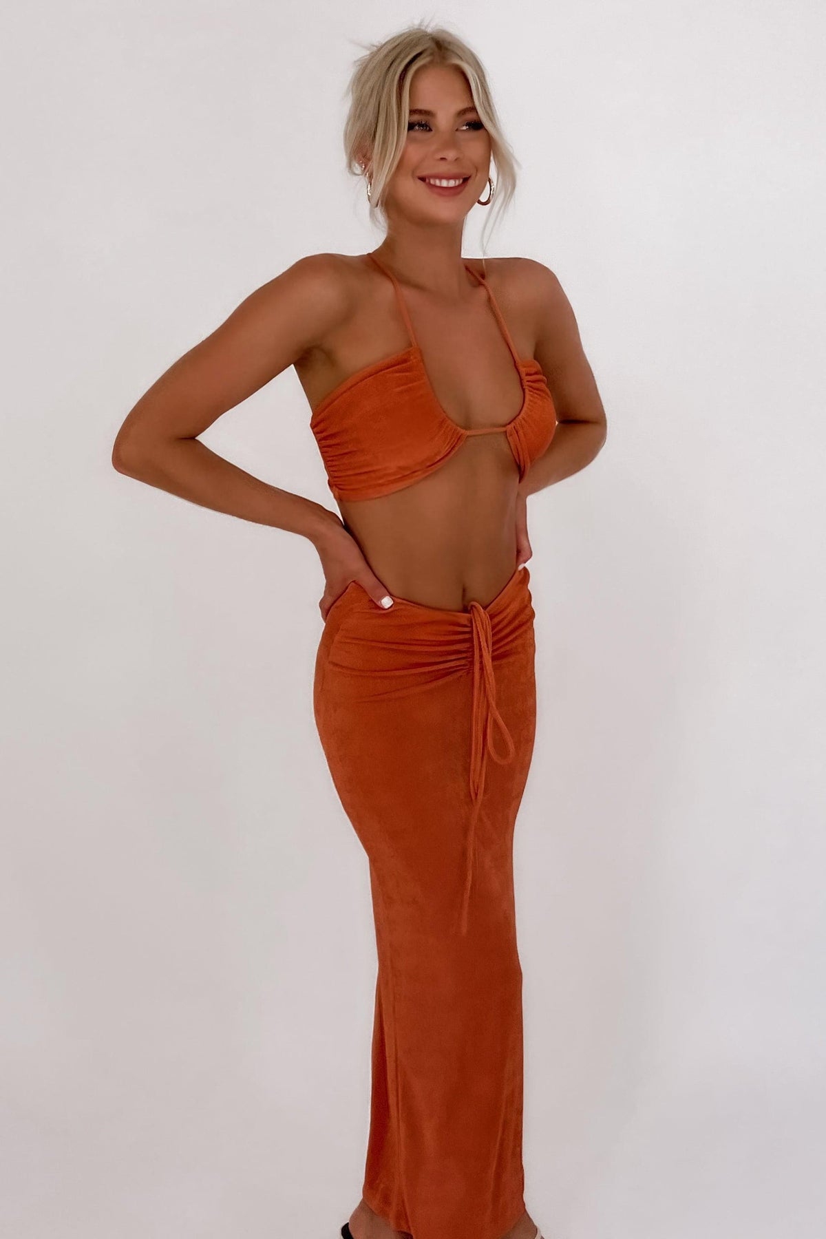 Alarna Top, CROP TOPS, ORANGE, POLYESTER &amp; SPANDEX, POLYESTER AND SPANDEX, Sale, SPANDEX &amp; POLYESTER, SPANDEX AND POLYESTER, TOP, TOPS, Our New Alarna Top Is Now Only $41.00 Exclusive At Mishkah, Our New Alarna Top is now only $41.00-We Have The Latest Women&#39;s Tops @ Mishkah Online Fashion Boutique-MISHKAH