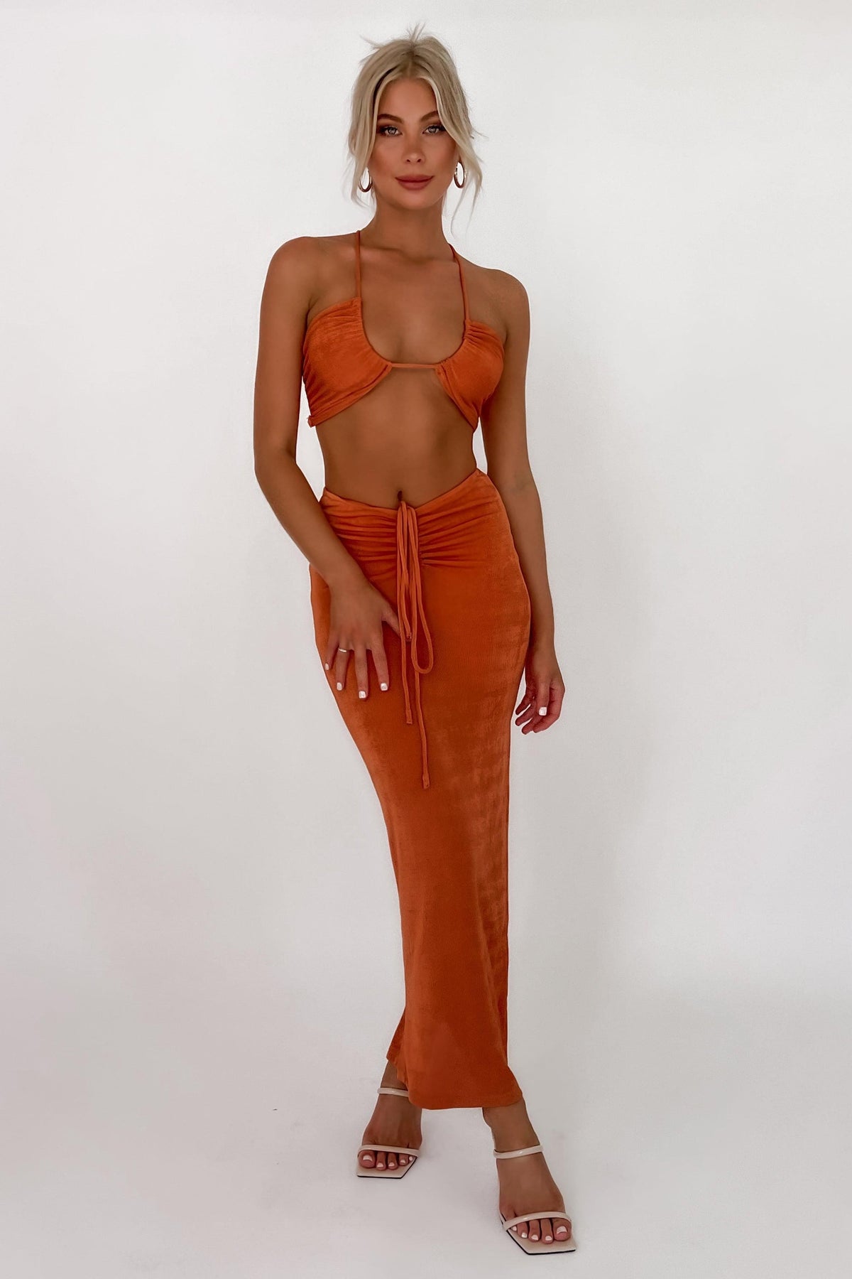 Alarna Top, CROP TOPS, ORANGE, POLYESTER &amp; SPANDEX, POLYESTER AND SPANDEX, Sale, SPANDEX &amp; POLYESTER, SPANDEX AND POLYESTER, TOP, TOPS, Our New Alarna Top Is Now Only $41.00 Exclusive At Mishkah, Our New Alarna Top is now only $41.00-We Have The Latest Women&#39;s Tops @ Mishkah Online Fashion Boutique-MISHKAH