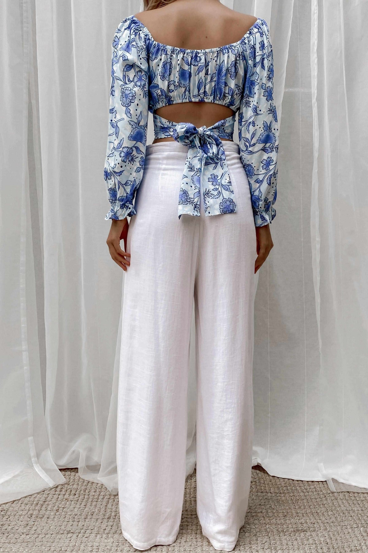 Albi Top, BLUE, LONG SLEEVE, Sale, Our New Albi Top Is Now Only $50.00 Exclusive At Mishkah, Our New Albi Top is now only $50.00-We Have The Latest Women&#39;s Tops @ Mishkah Online Fashion Boutique-MISHKAH