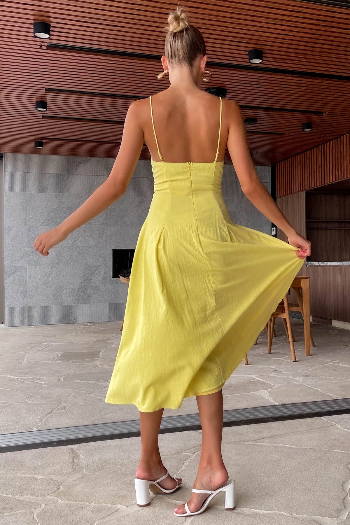 Alexanda Dress, COTTON, DRESS, DRESSES, MIDI DRESS, new arrivals, YELLOW, , -MISHKAH