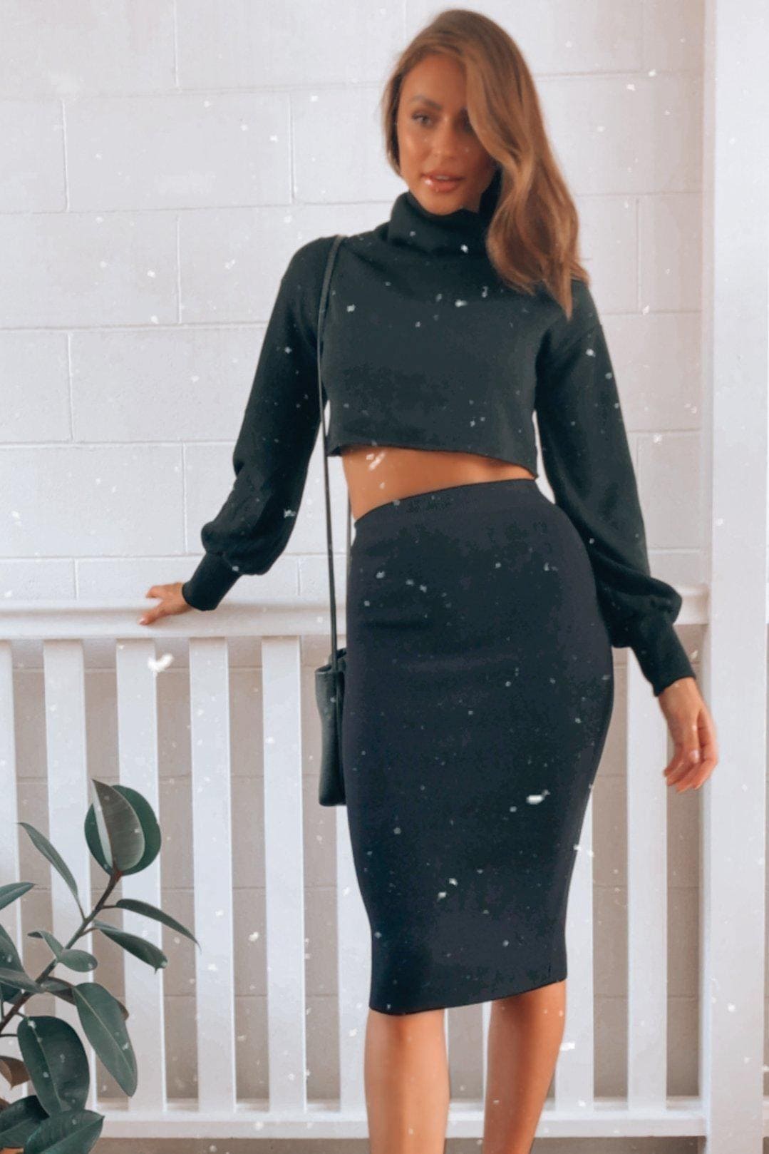 All About You Top, BASICS, BLACK, CROP TOP, CROP TOPS, LONG SLEEVE, Sale, TOPS, Our New All About You Top Is Now Only $49.00 Exclusive At Mishkah, Our New All About You Top is now only $49.00-We Have The Latest Women&#39;s Tops @ Mishkah Online Fashion Boutique-MISHKAH