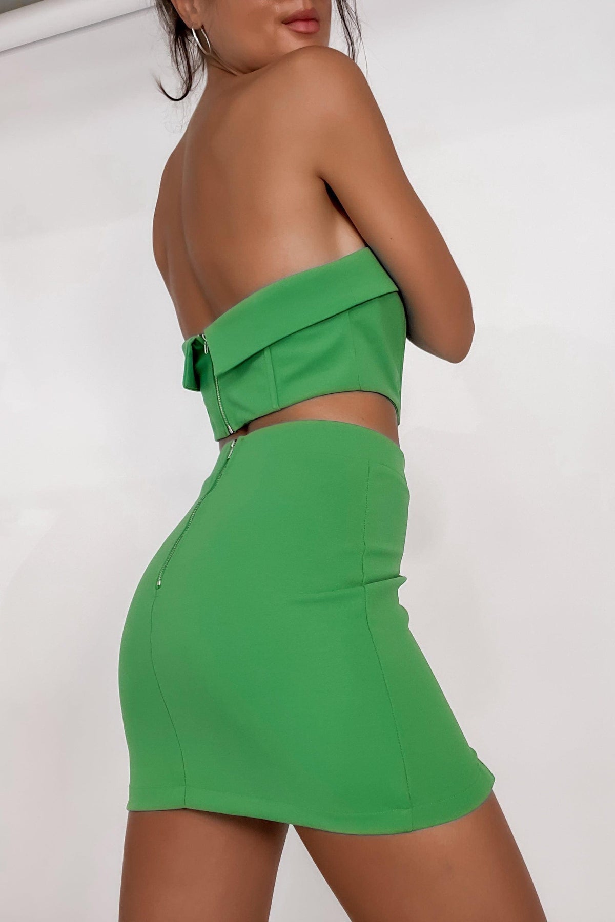 Ashtony Skirt, BOTTOMS, GREEN, MINI SKIRT, POLYESTER, Sale, SETS, SKIRTS, , Our New Ashtony Skirt is only $49.00-We Have The Latest Pants | Shorts | Skirts @ Mishkah Online Fashion Boutique-MISHKAH
