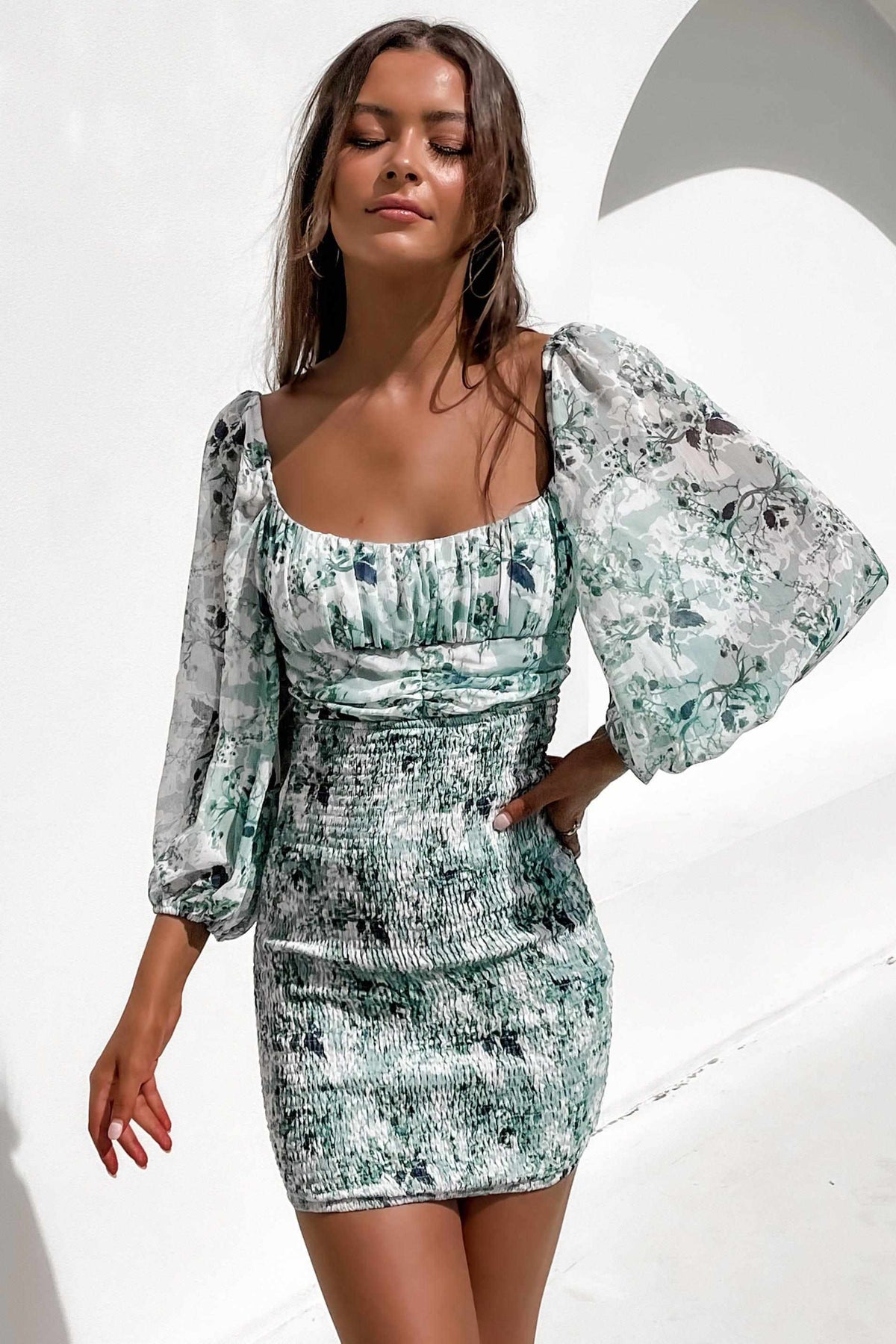 Auricle Dress, BALLOON SLEEVE, BLUE, DRESS, DRESSES, ELASTIC, GATHERED, LONG SLEEVE, NEW ARRIVALS, OFF SHOULDER, PATTERN, POLYESTER, Sale, Auricle Dress only $79.00 @ MISHKAH ONLINE FASHION BOUTIQUE, Shop The Latest Women&#39;s Dresses - Our New Auricle Dress is only $79.00, @ MISHKAH ONLINE FASHION BOUTIQUE-MISHKAH