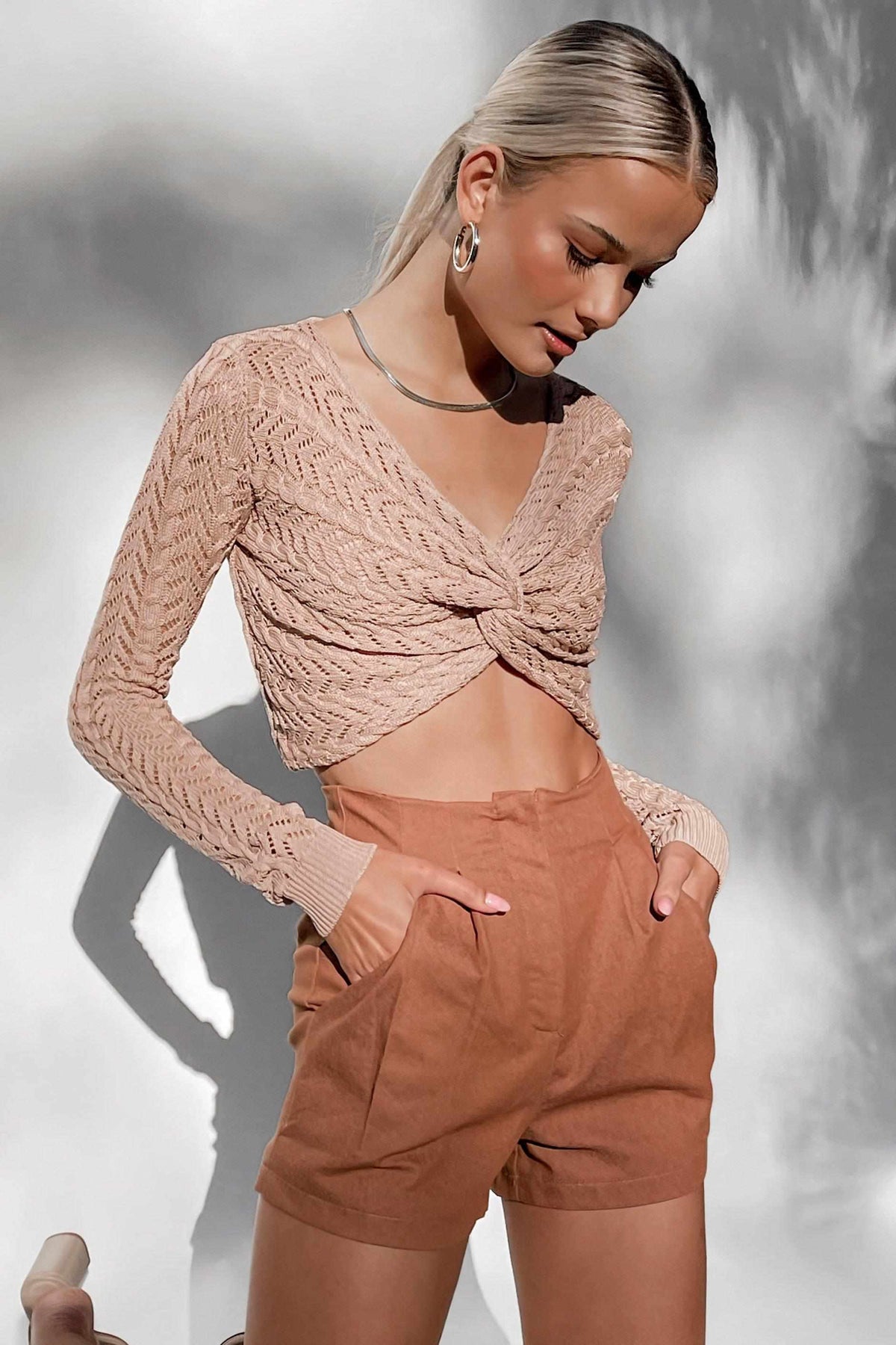 Bayla Top, BROWN, LONG SLEEVE, Sale, TOPS, Our New Bayla Top Is Now Only $43.00 Exclusive At Mishkah, Our New Bayla Top is now only $43.00-We Have The Latest Women&#39;s Tops @ Mishkah Online Fashion Boutique-MISHKAH