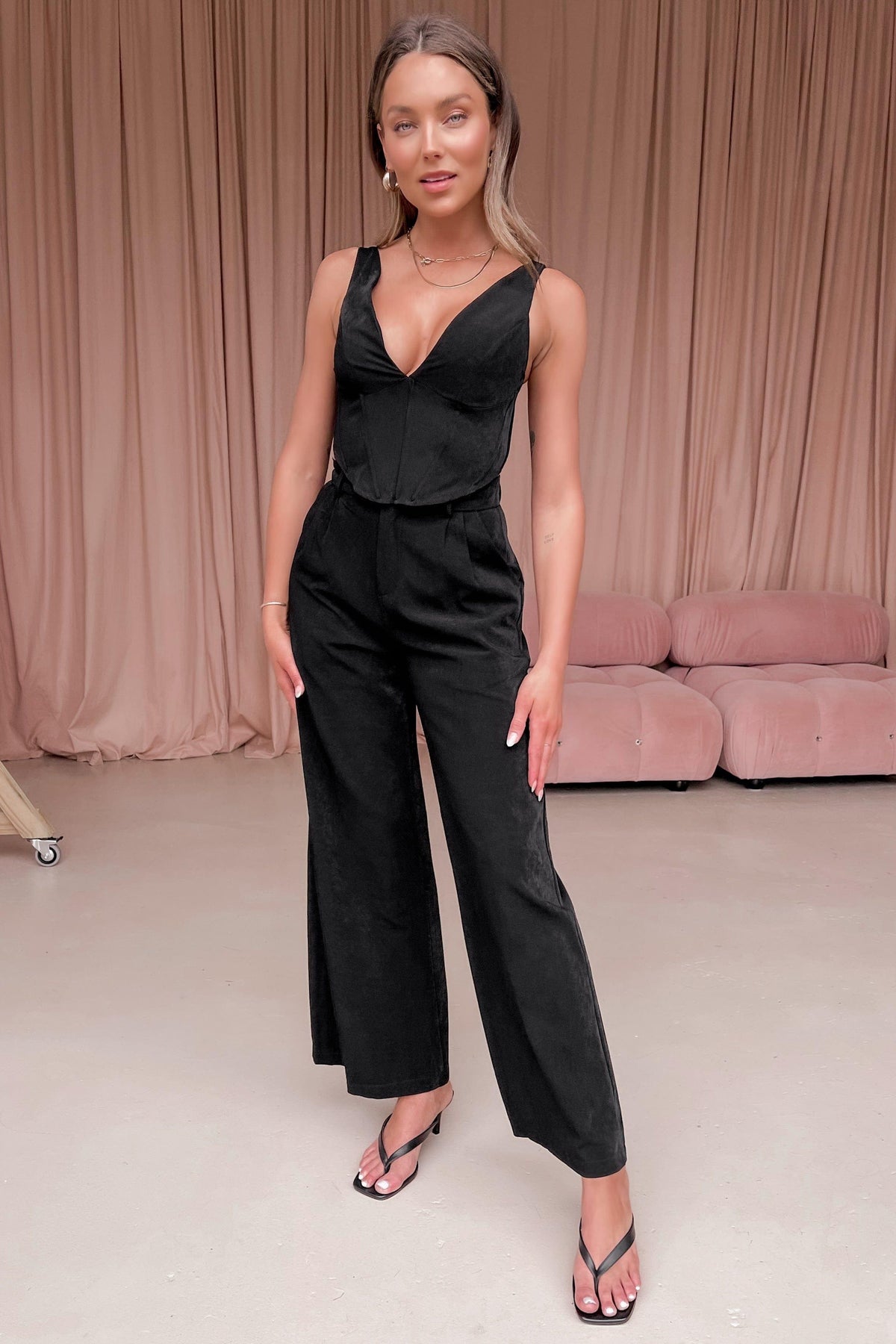 Brigitta Pants, BLACK, BOTTOMS, PANTS, POLYESTER, Sale, SETS, SPANDEX, , Our New Brigitta Pants is only $63.00-We Have The Latest Pants | Shorts | Skirts @ Mishkah Online Fashion Boutique-MISHKAH