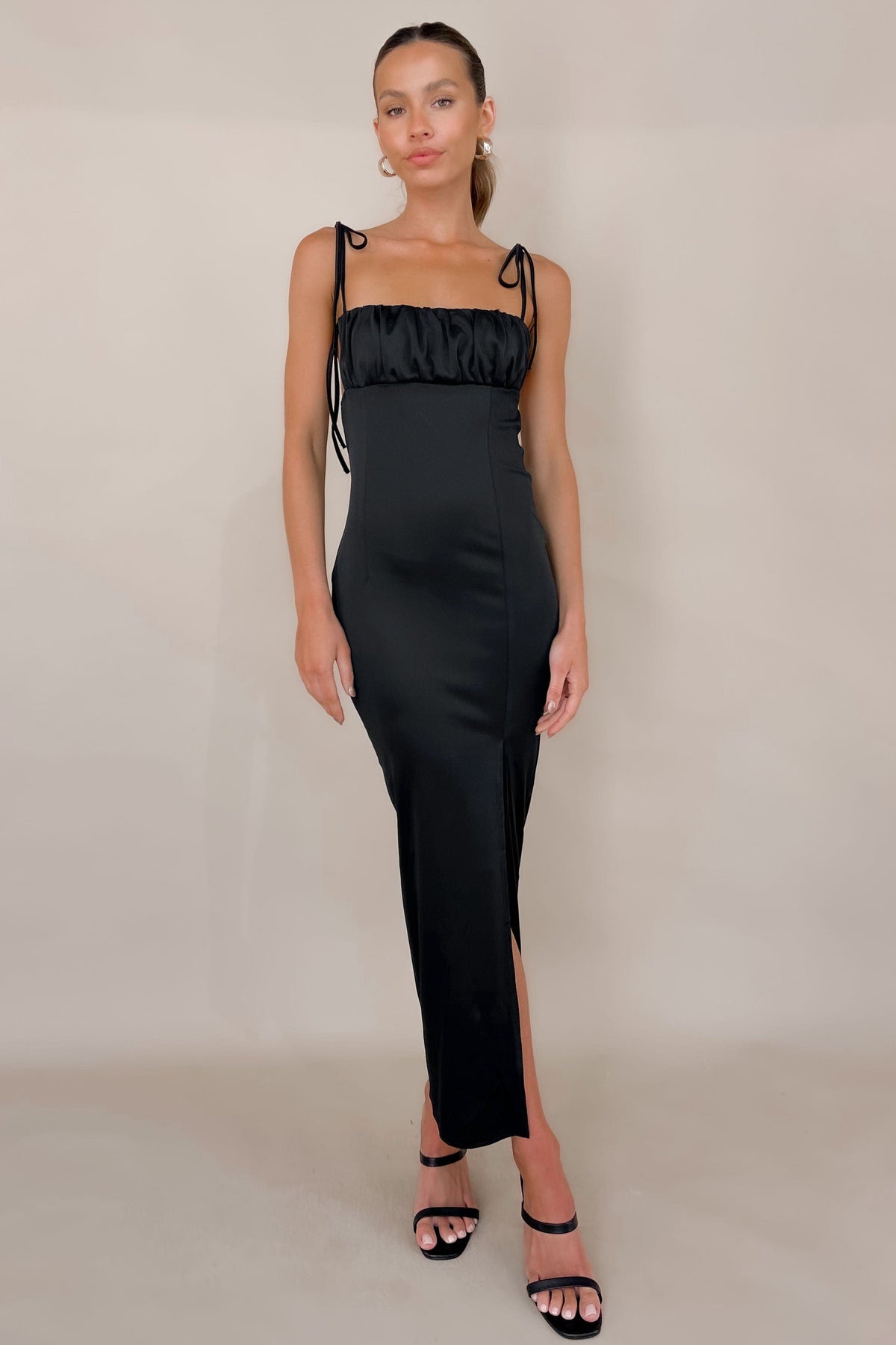 Cassian Dress, BLACK, BODYCON, DRESS, DRESSES, ELASTANE AND POLYESTER, MAXI DRESS, MIDI DRESS, new arrivals, POLYESTER &amp; ELASTANE, POLYESTER AND ELASTANE, , -MISHKAH