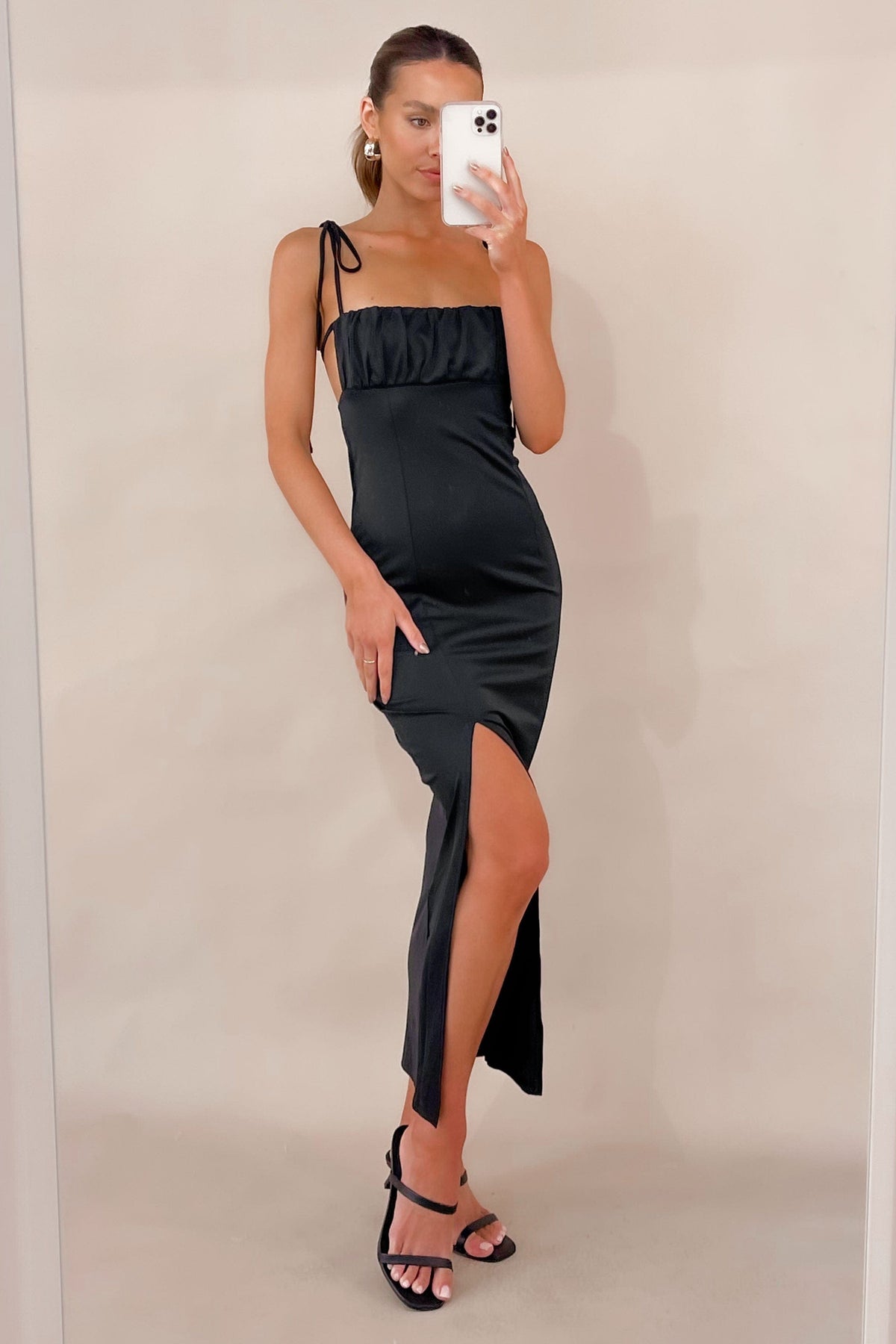 Cassian Dress, BLACK, BODYCON, DRESS, DRESSES, ELASTANE AND POLYESTER, MAXI DRESS, MIDI DRESS, new arrivals, POLYESTER &amp; ELASTANE, POLYESTER AND ELASTANE, , -MISHKAH