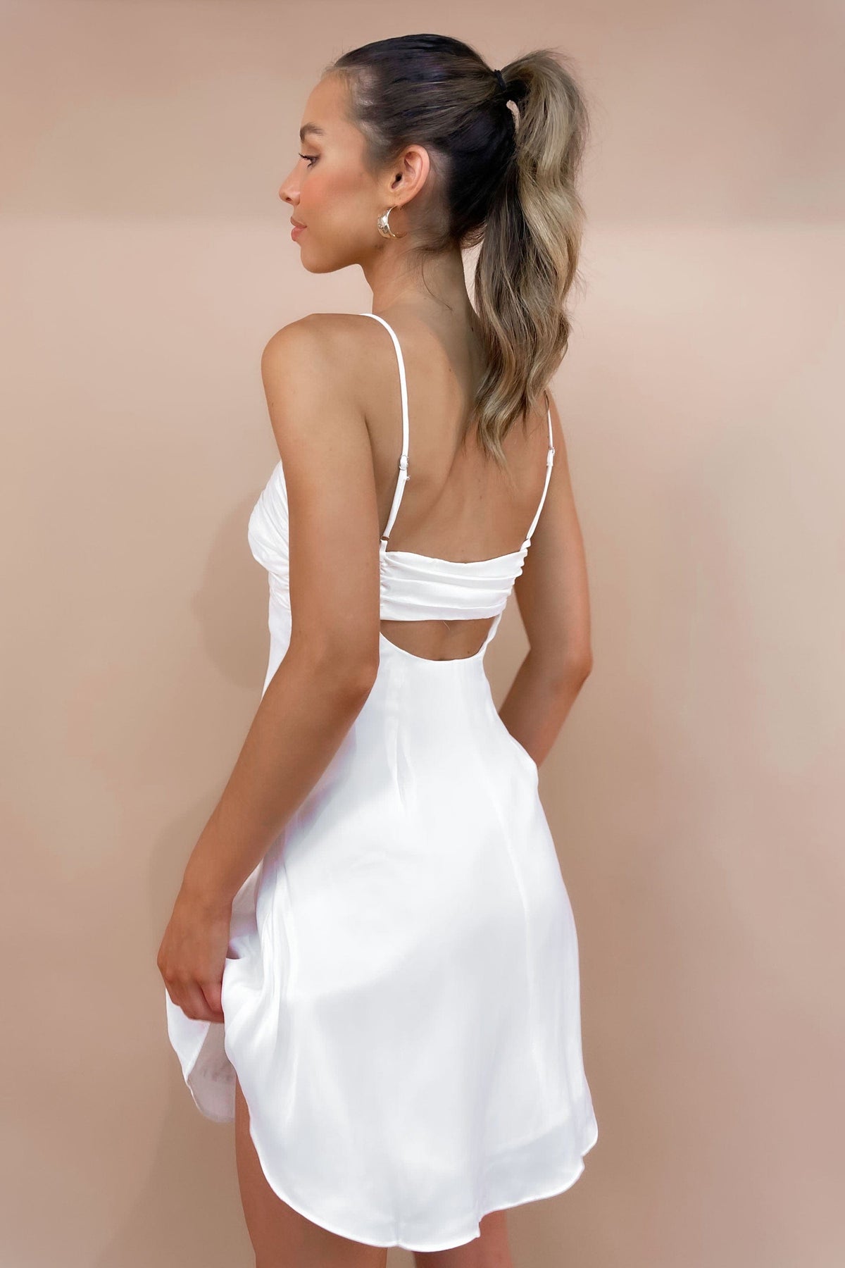 Charlotte Dress, DRESS, DRESSES, MINI DRESS, new arrivals, POLYESTER, WHITE, , -MISHKAH