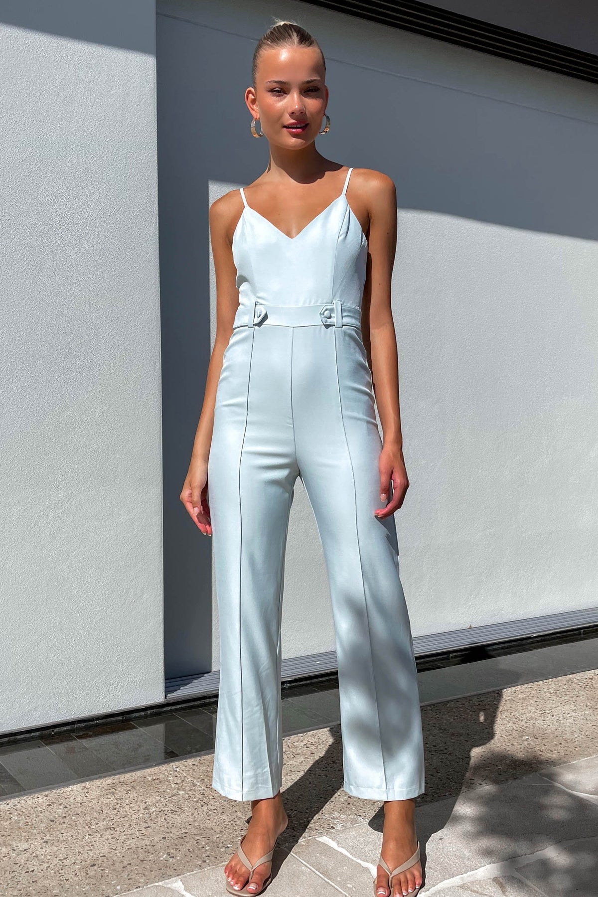 Dallie Jumpsuit, GREEN, JUMPSUIT, JUMPSUITS, new arrivals, POLYESTER &amp; SPANDEX, POLYESTER AND SPANDEX, SPANDEX AND POLYESTER, , -MISHKAH