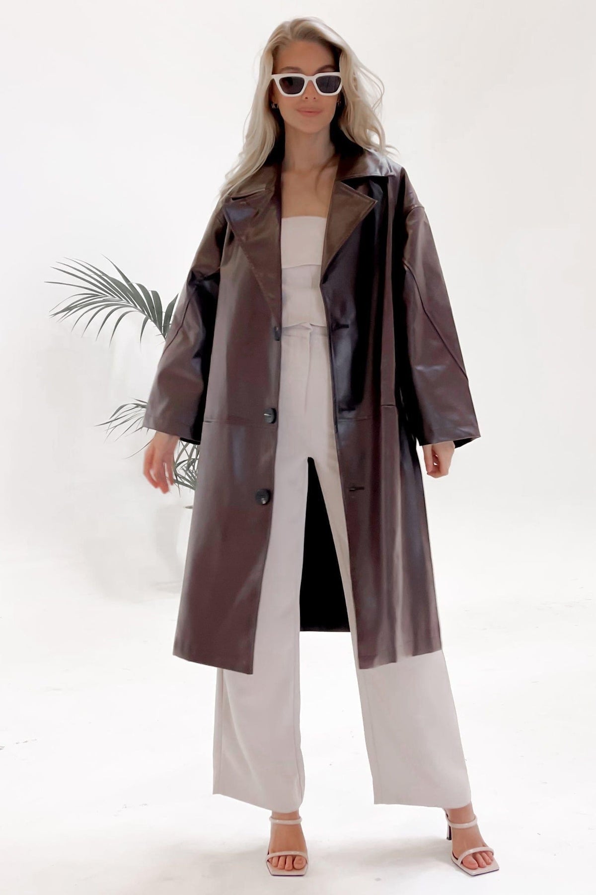 Daytona Jacket, BROWN, JACKETS, LONG SLEEVE, POLYESTER, PU, , -MISHKAH