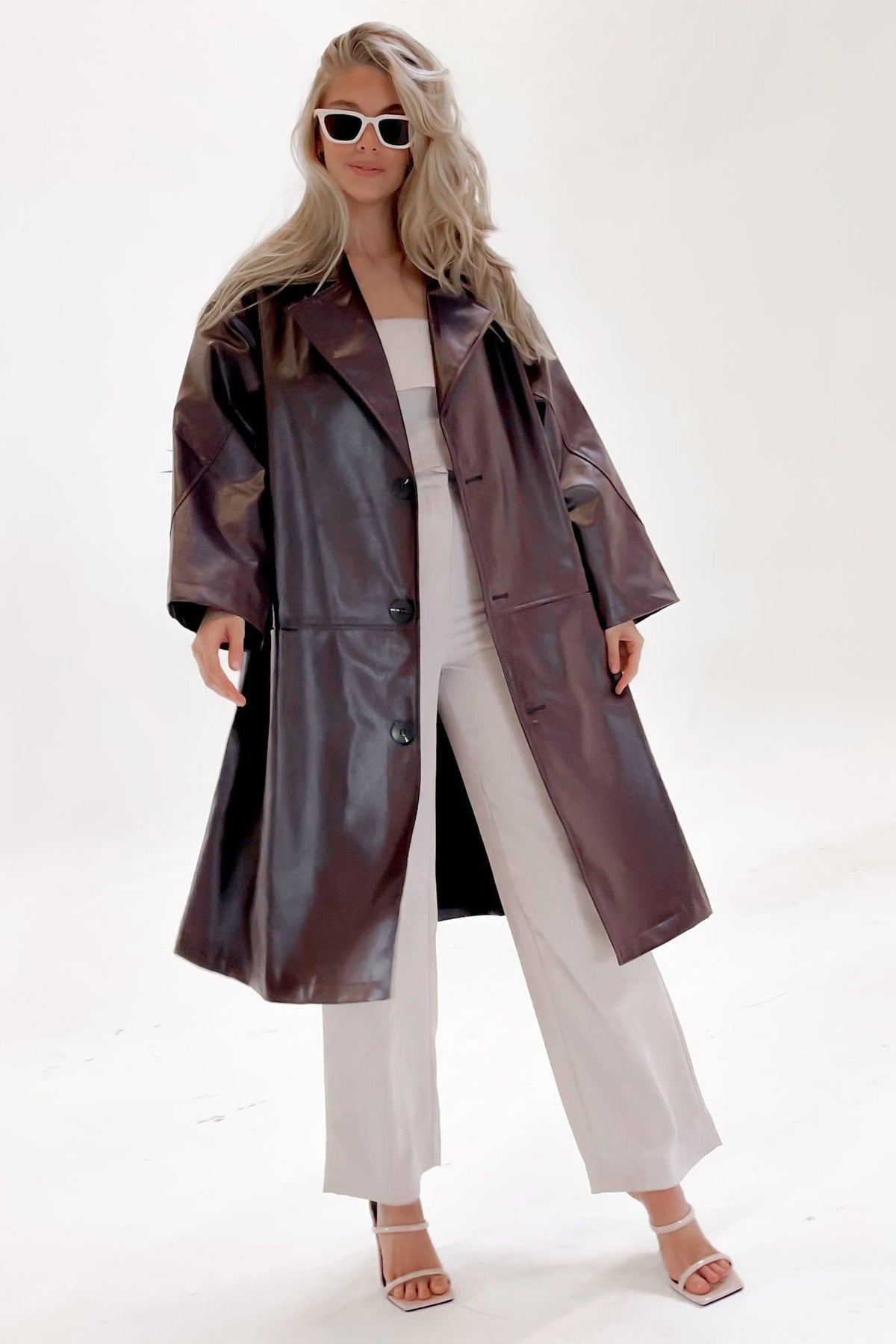 Daytona Jacket, BROWN, JACKETS, LONG SLEEVE, POLYESTER, PU, , -MISHKAH