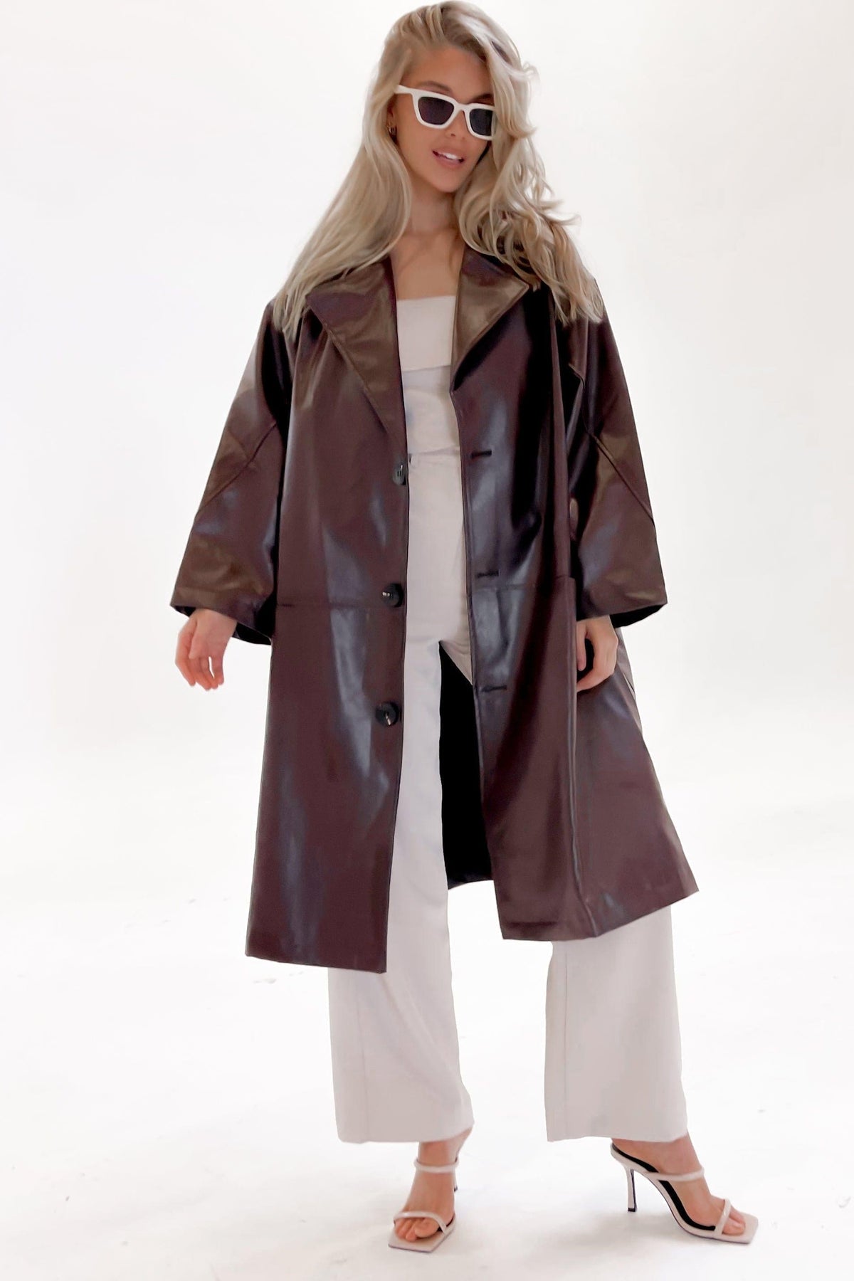 Daytona Jacket, BROWN, JACKETS, LONG SLEEVE, POLYESTER, PU, , -MISHKAH