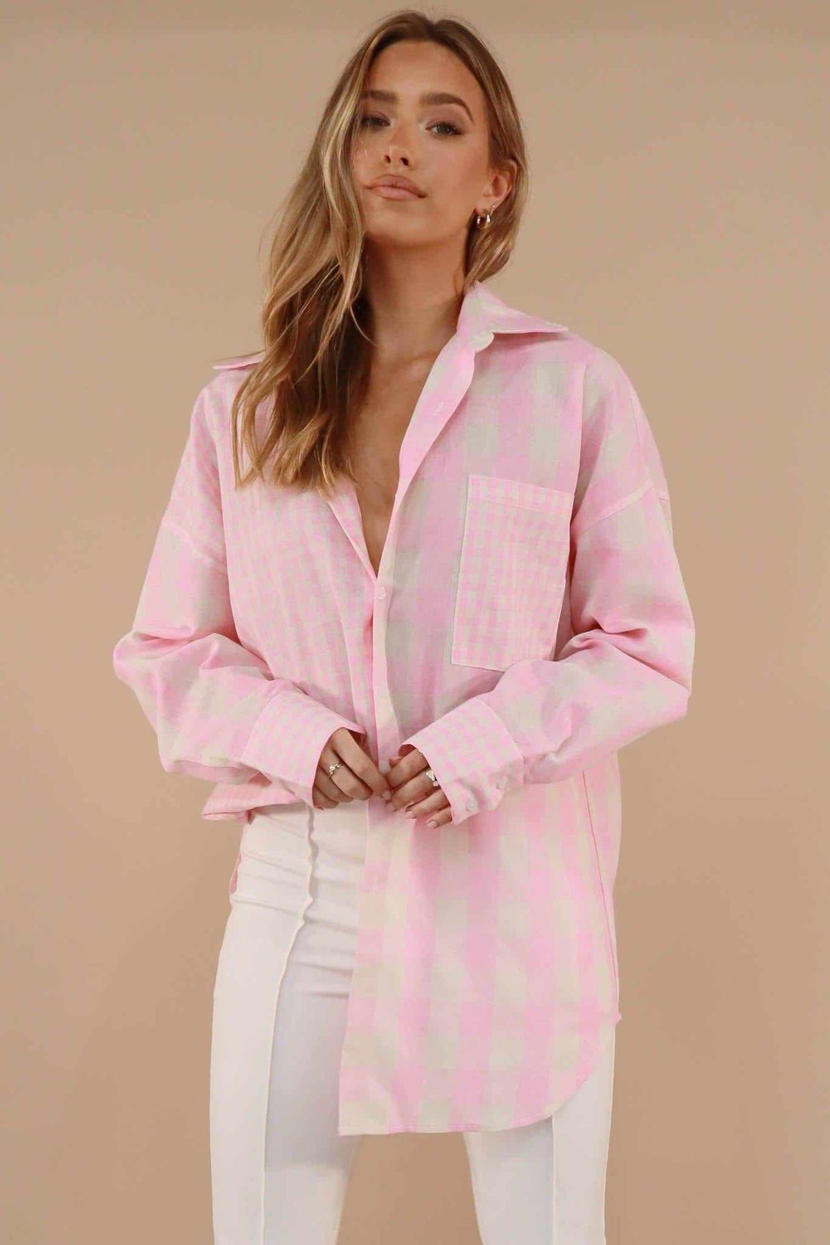 Devany Top, COTTON &amp; LINEN, COTTON AND LINEN, LINEN &amp; COTTON, LINEN AND COTTON, LONG SLEEVE, PINK, Sale, TOP, TOPS, Our New Devany Top Is Now Only $66.00 Exclusive At Mishkah, Our New Devany Top is now only $66.00-We Have The Latest Women&#39;s Tops @ Mishkah Online Fashion Boutique-MISHKAH