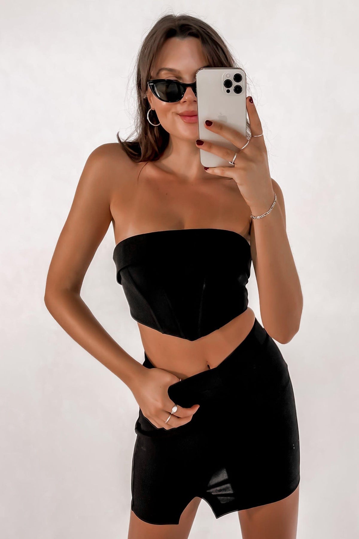 Ellidy Top, BLACK, CROP TOPS, POLYESTER &amp; SPANDEX, POLYESTER AND SPANDEX, Sale, SPANDEX &amp; POLYESTER, SPANDEX AND POLYESTER, TOP, TOPS, Our New Ellidy Top Is Now Only $51.00 Exclusive At Mishkah, Our New Ellidy Top is now only $51.00-We Have The Latest Women&#39;s Tops @ Mishkah Online Fashion Boutique-MISHKAH