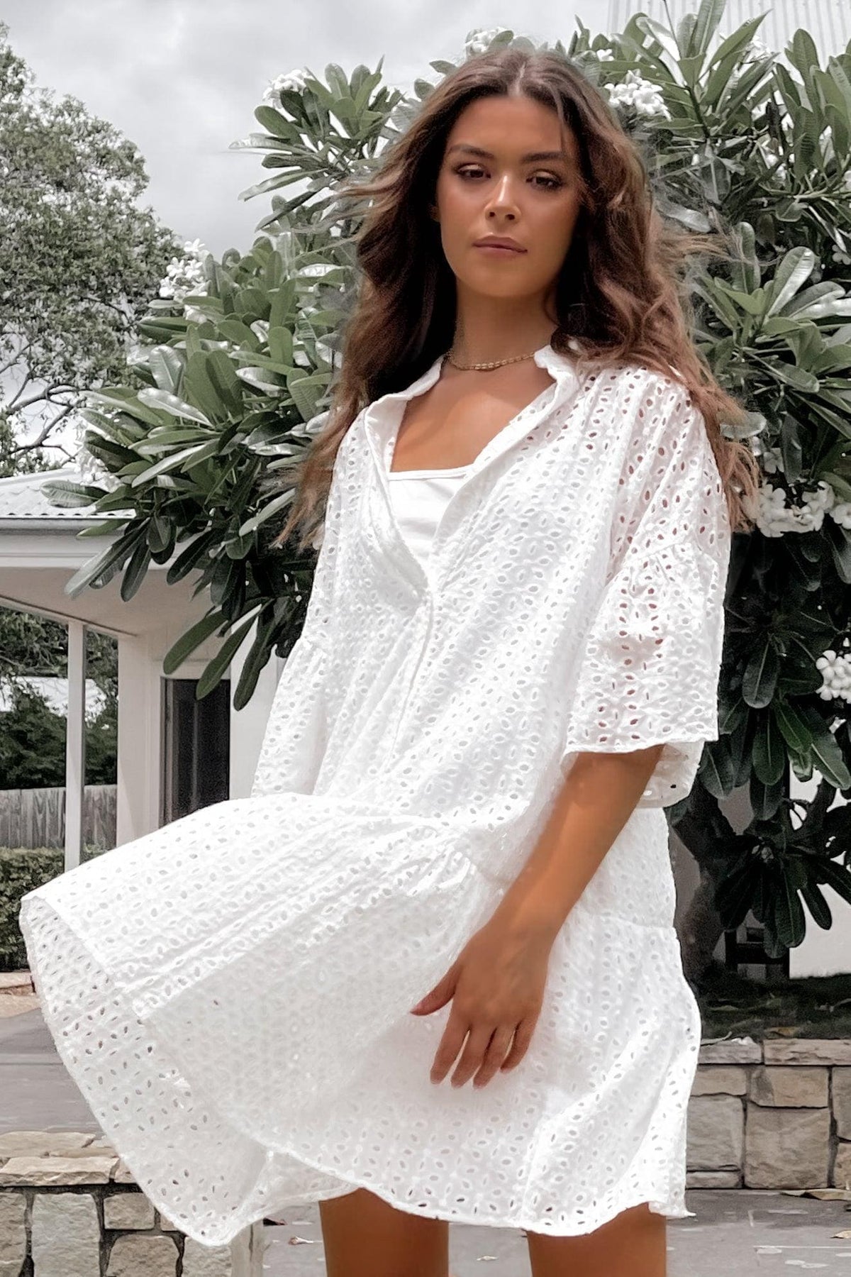 Escape To Rome Dress, BAGGY, BUTTON UP, COTTON, DRESS, DRESSES, LACE, NEW ARRIVALS, POLYESTER, Sale, VINTAGE, WHITE, Escape To Rome Dress only $69.00 @ MISHKAH ONLINE FASHION BOUTIQUE, Shop The Latest Women&#39;s Dresses - Our New Escape To Rome Dress is only $69.00, @ MISHKAH ONLINE FASHION BOUTIQUE-MISHKAH