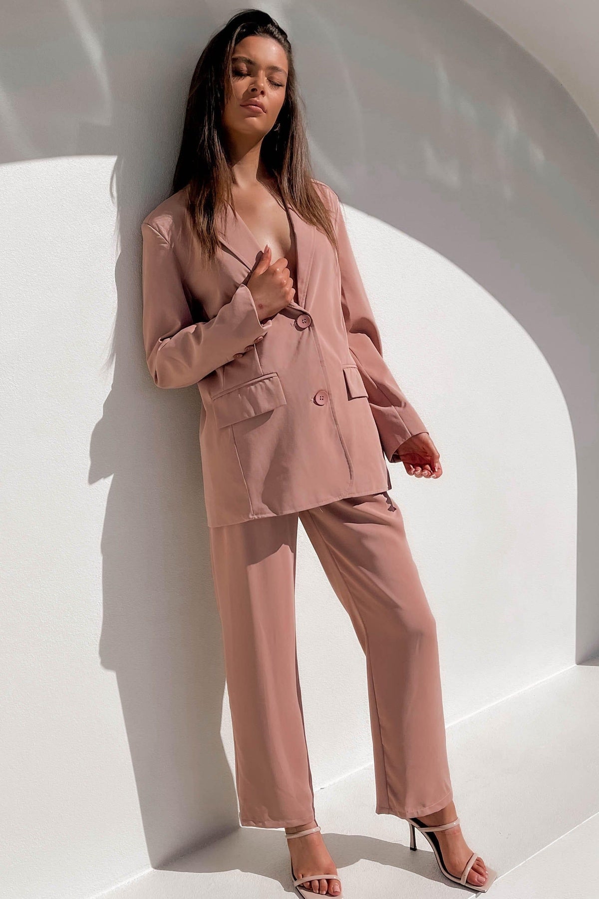 Faris Pants, BEIGE, BLAZER, BOTTOMS, JACKETS, LONG SLEEVE, PANTS, PINK, POLYESTER, SETS, , Our New Faris Pants is only $65.00-We Have The Latest Pants | Shorts | Skirts @ Mishkah Online Fashion Boutique-MISHKAH