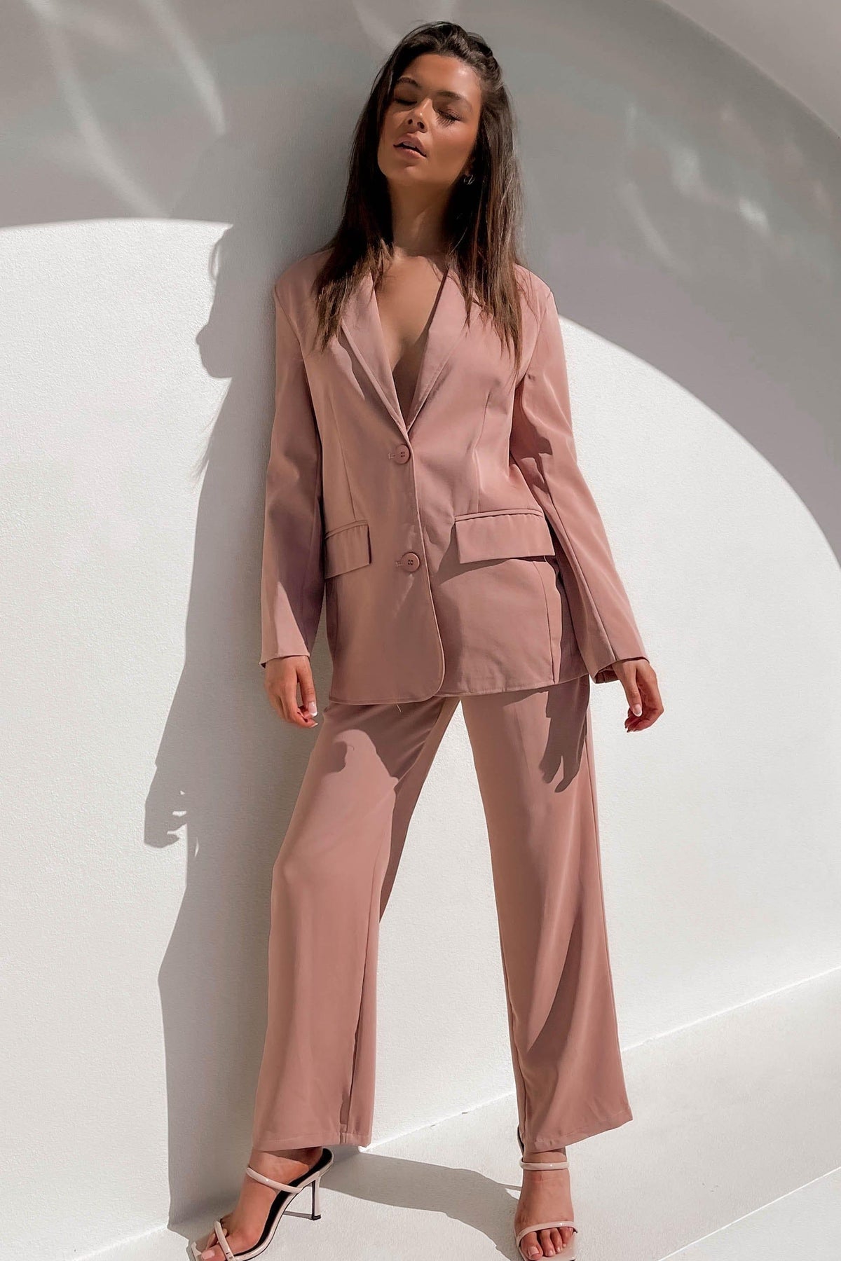 Faris Pants, BEIGE, BLAZER, BOTTOMS, JACKETS, LONG SLEEVE, PANTS, PINK, POLYESTER, SETS, , Our New Faris Pants is only $65.00-We Have The Latest Pants | Shorts | Skirts @ Mishkah Online Fashion Boutique-MISHKAH