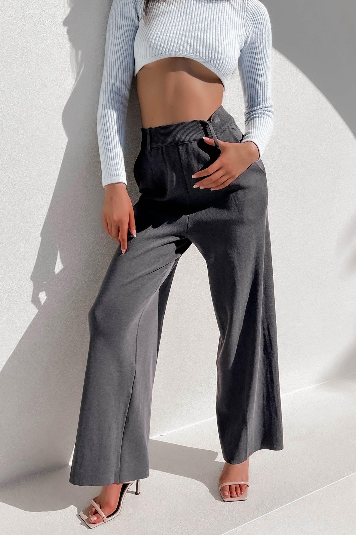 Foebe Pants, BASICS, BOTTOMS, ELASTANE, GREY, NYLON, PANTS, VISCOSE, , Our New Foebe Pants is only $60.00-We Have The Latest Pants | Shorts | Skirts @ Mishkah Online Fashion Boutique-MISHKAH