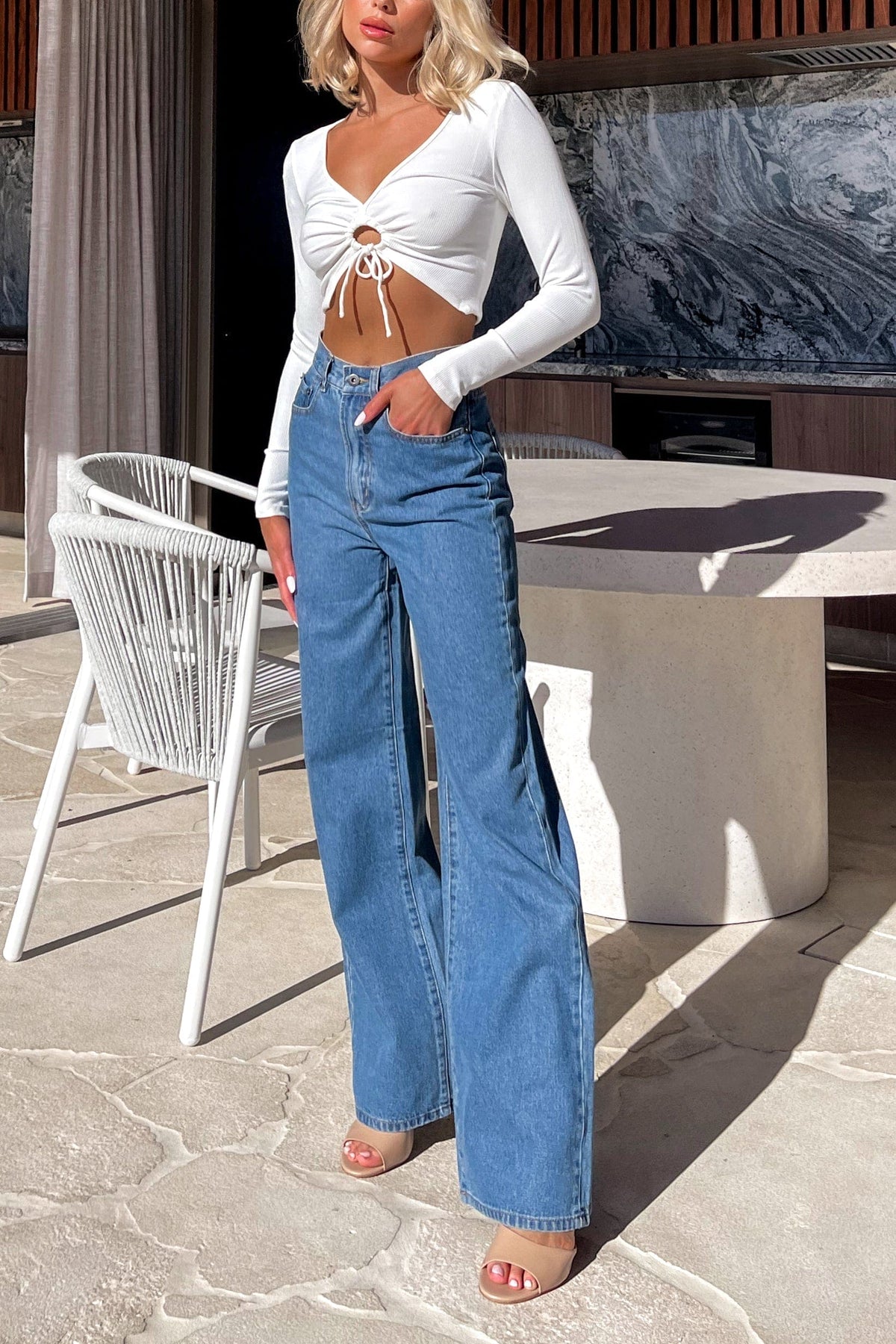 Hacienda Jeans, BLUE, BOTTOMS, COTTON, new arrivals, PANTS, , Our New Hacienda Jeans is only $66.00-We Have The Latest Pants | Shorts | Skirts @ Mishkah Online Fashion Boutique-MISHKAH