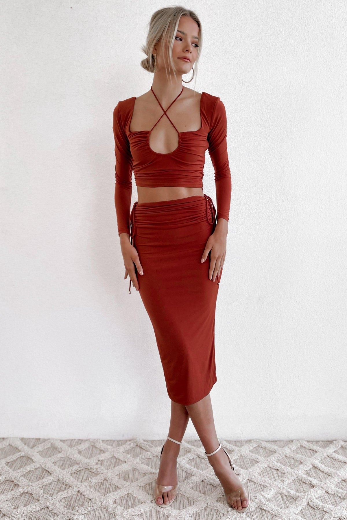 Heavenly Skirt, BOTTOMS, MIDI SKIRT, RED, Sale, SKIRTS, Shop The Latest Heavenly Skirt Only 60.00 from MISHKAH FASHION:, Our New Heavenly Skirt is only $61.00-We Have The Latest Pants | Shorts | Skirts @ Mishkah Online Fashion Boutique-MISHKAH
