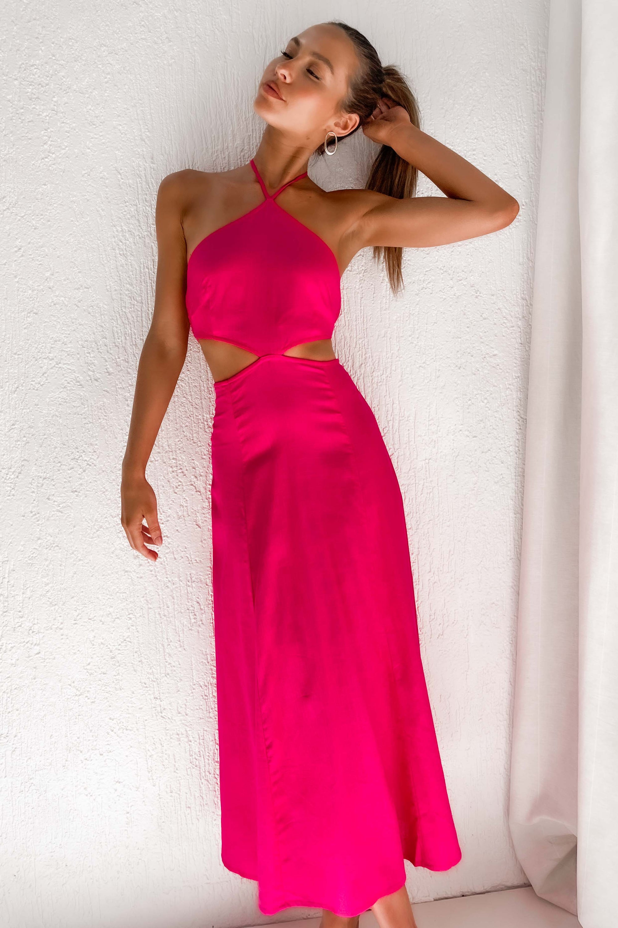 Holand Dress, BODYCON, DRESS, DRESSES, LINEN AND RAYON, MIDI DRESS, new arrivals, PINK, RAYON & LINEN, RAYON AND LINEN, , -MISHKAH