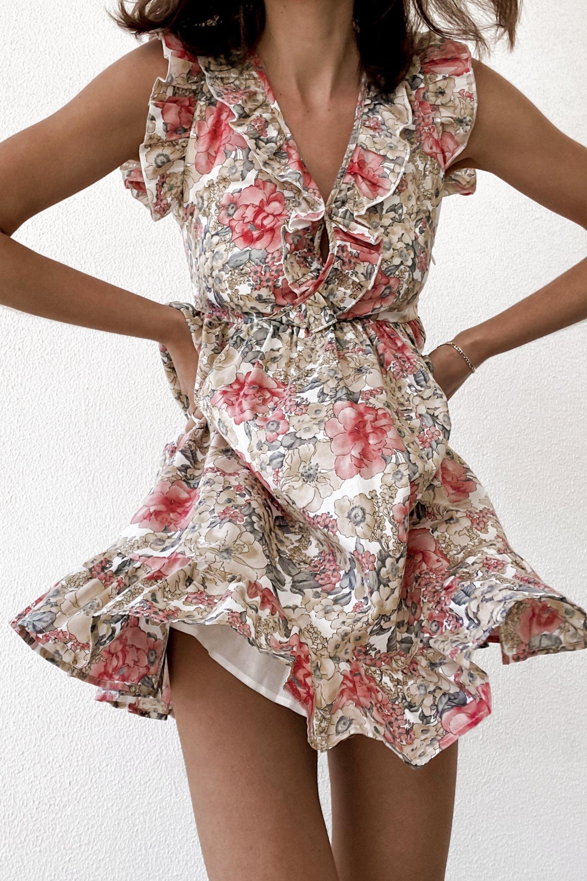 Innerbloom Dress, BOHO, DRESS, DRESSES, FLORAL, NEW ARRIVALS, PINK, PRINT, RUFFLE, Sale, TIE UP, YELLOW, Innerbloom Dress only $49.00 @ MISHKAH ONLINE FASHION BOUTIQUE, Shop The Latest Women&#39;s Dresses - Our New Innerbloom Dress is only $49.00, @ MISHKAH ONLINE FASHION BOUTIQUE-MISHKAH