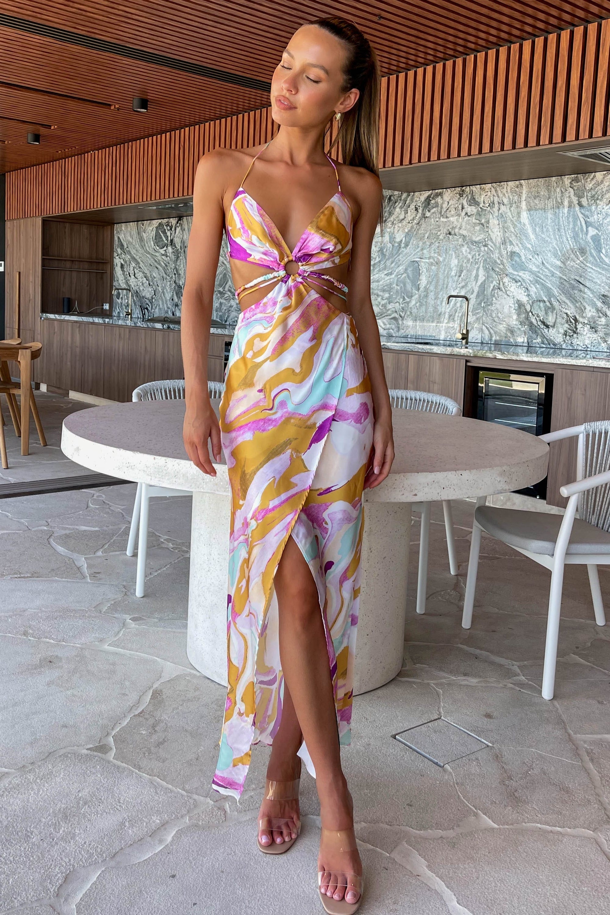 Jaidey Dress, BODYCON, DRESS, DRESSES, MIDI DRESS, new arrivals, PINK, POLYESTER & RAYON, POLYESTER AND RAYON, RAYON AND POLYESTER, , -MISHKAH