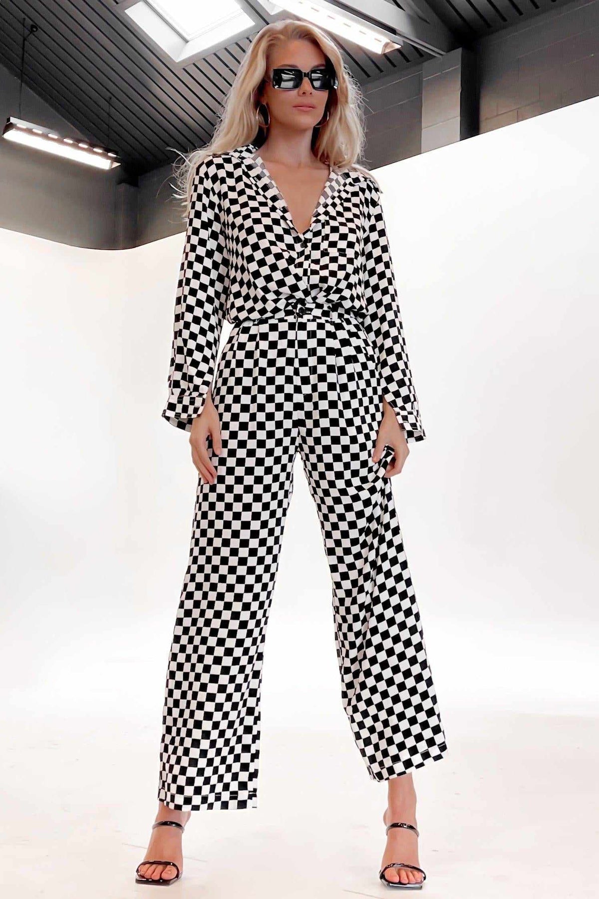 Kailia Pants, BLACK, BOTTOMS, CHECK, PANTS, PRINT, SETS, WHITE, , Our New Kailia Pants is only $66.00-We Have The Latest Pants | Shorts | Skirts @ Mishkah Online Fashion Boutique-MISHKAH