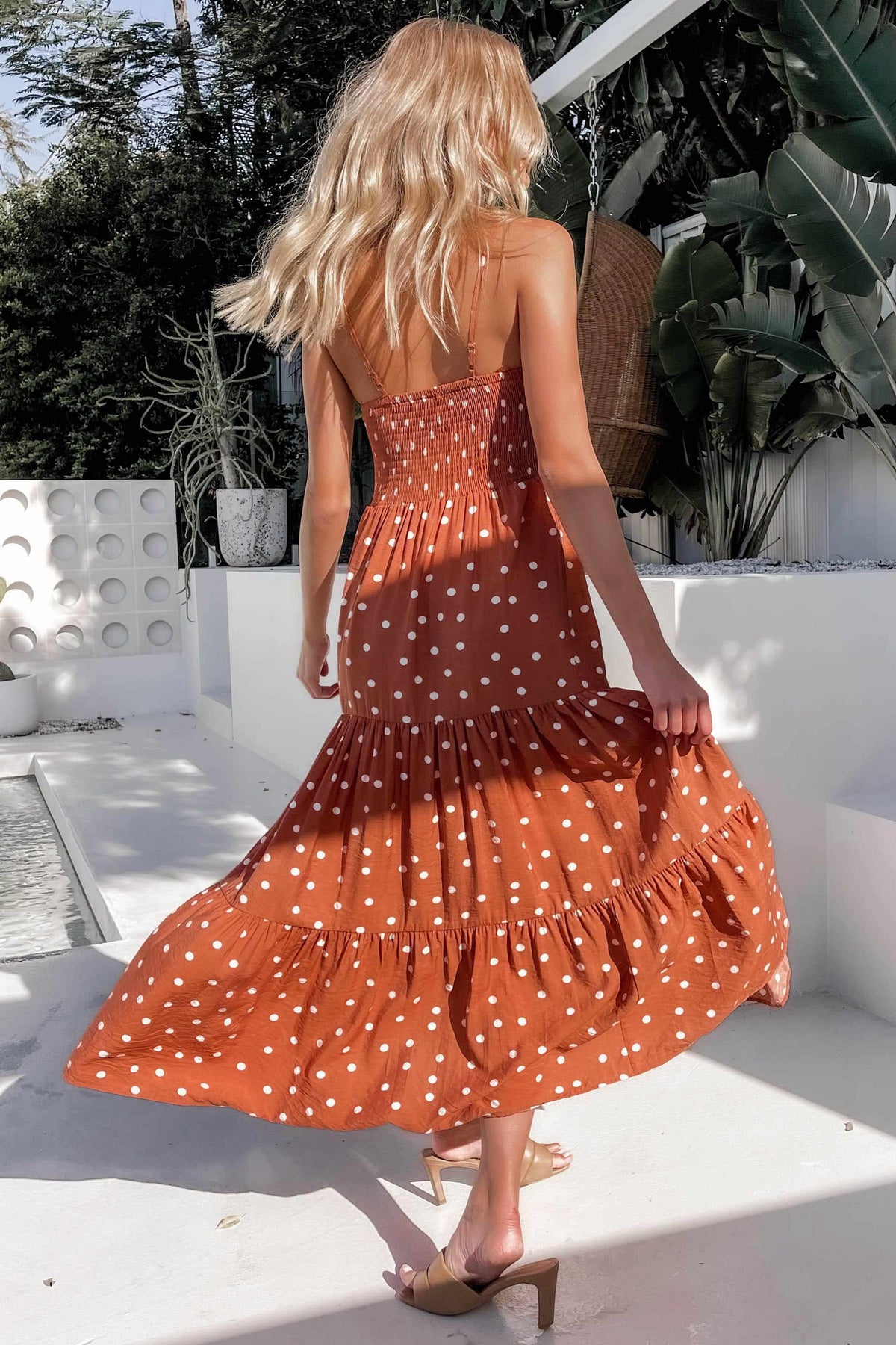 Kamari Dress, BAGGY, DRESS, DRESSES, MAXI DRESS, ORANGE, POLKA DOT, PRINT, VISCOSE AND RAYON, Kamari Dress only $69.00 @ MISHKAH ONLINE FASHION BOUTIQUE, Shop The Latest Women&#39;s Dresses - Our New Kamari Dress is only $69.00, @ MISHKAH ONLINE FASHION BOUTIQUE-MISHKAH