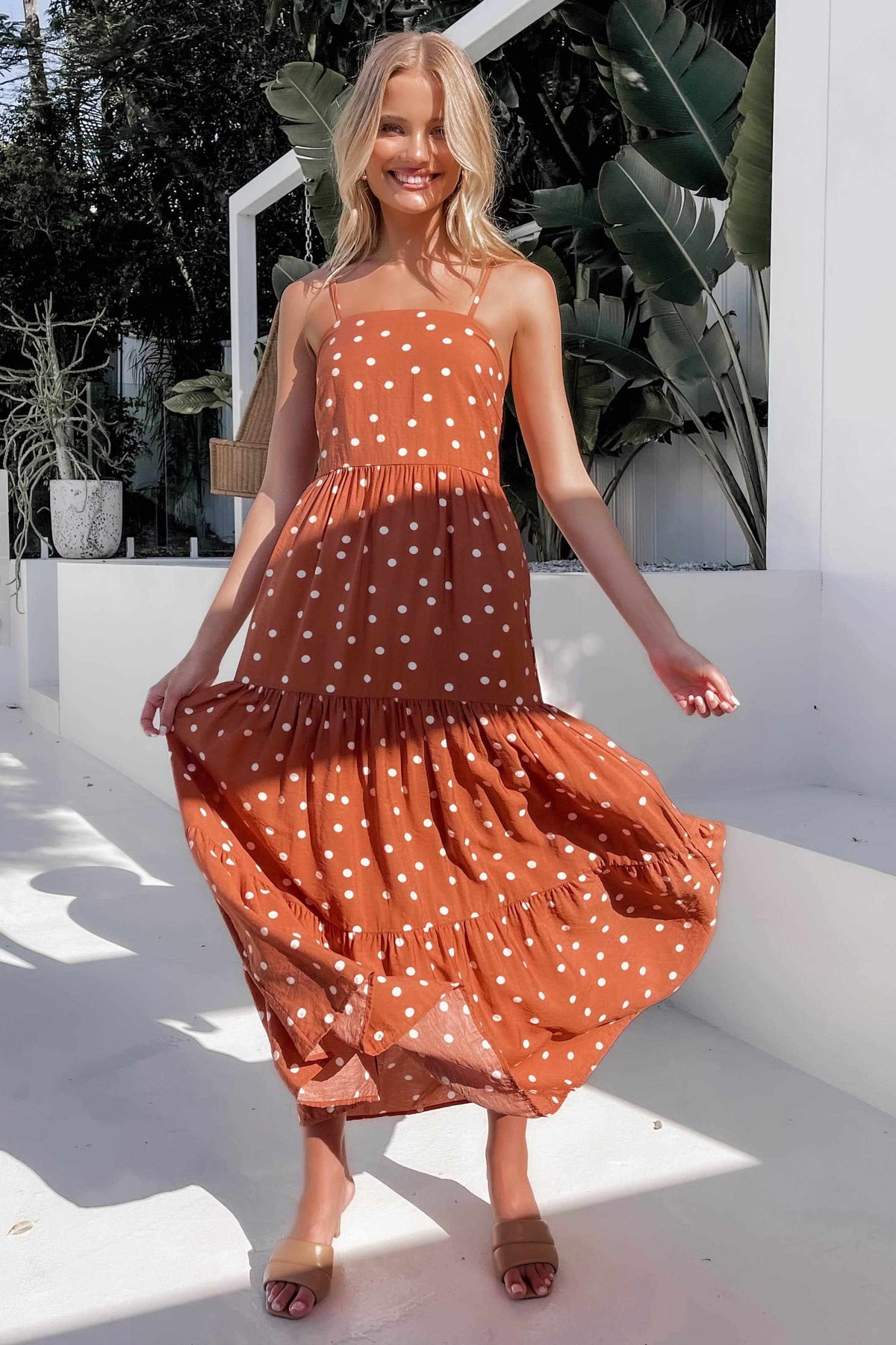 Kamari Dress, BAGGY, DRESS, DRESSES, MAXI DRESS, ORANGE, POLKA DOT, PRINT, VISCOSE AND RAYON, Kamari Dress only $69.00 @ MISHKAH ONLINE FASHION BOUTIQUE, Shop The Latest Women&#39;s Dresses - Our New Kamari Dress is only $69.00, @ MISHKAH ONLINE FASHION BOUTIQUE-MISHKAH