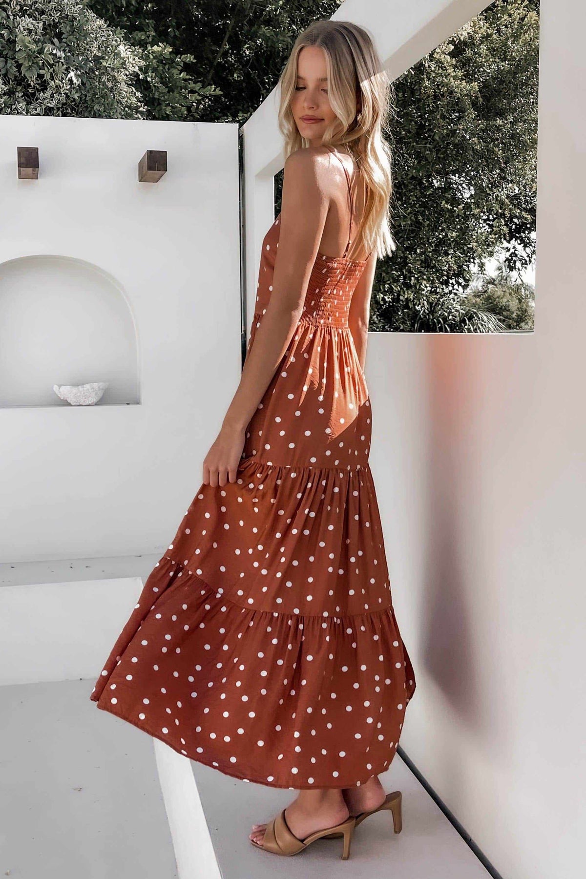 Kamari Dress, BAGGY, DRESS, DRESSES, MAXI DRESS, ORANGE, POLKA DOT, PRINT, VISCOSE AND RAYON, Kamari Dress only $69.00 @ MISHKAH ONLINE FASHION BOUTIQUE, Shop The Latest Women&#39;s Dresses - Our New Kamari Dress is only $69.00, @ MISHKAH ONLINE FASHION BOUTIQUE-MISHKAH