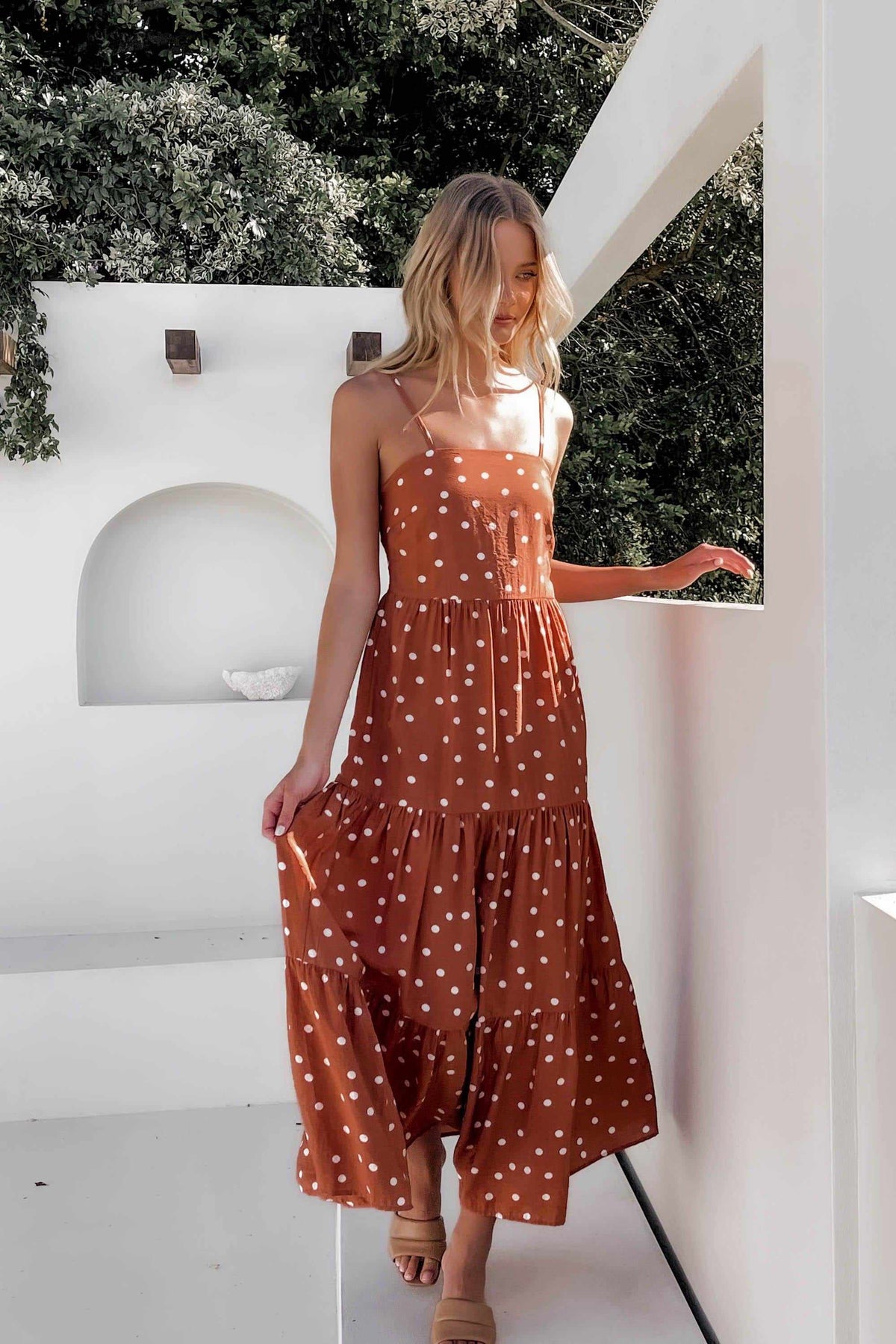 Kamari Dress, BAGGY, DRESS, DRESSES, MAXI DRESS, ORANGE, POLKA DOT, PRINT, VISCOSE AND RAYON, Kamari Dress only $69.00 @ MISHKAH ONLINE FASHION BOUTIQUE, Shop The Latest Women&#39;s Dresses - Our New Kamari Dress is only $69.00, @ MISHKAH ONLINE FASHION BOUTIQUE-MISHKAH