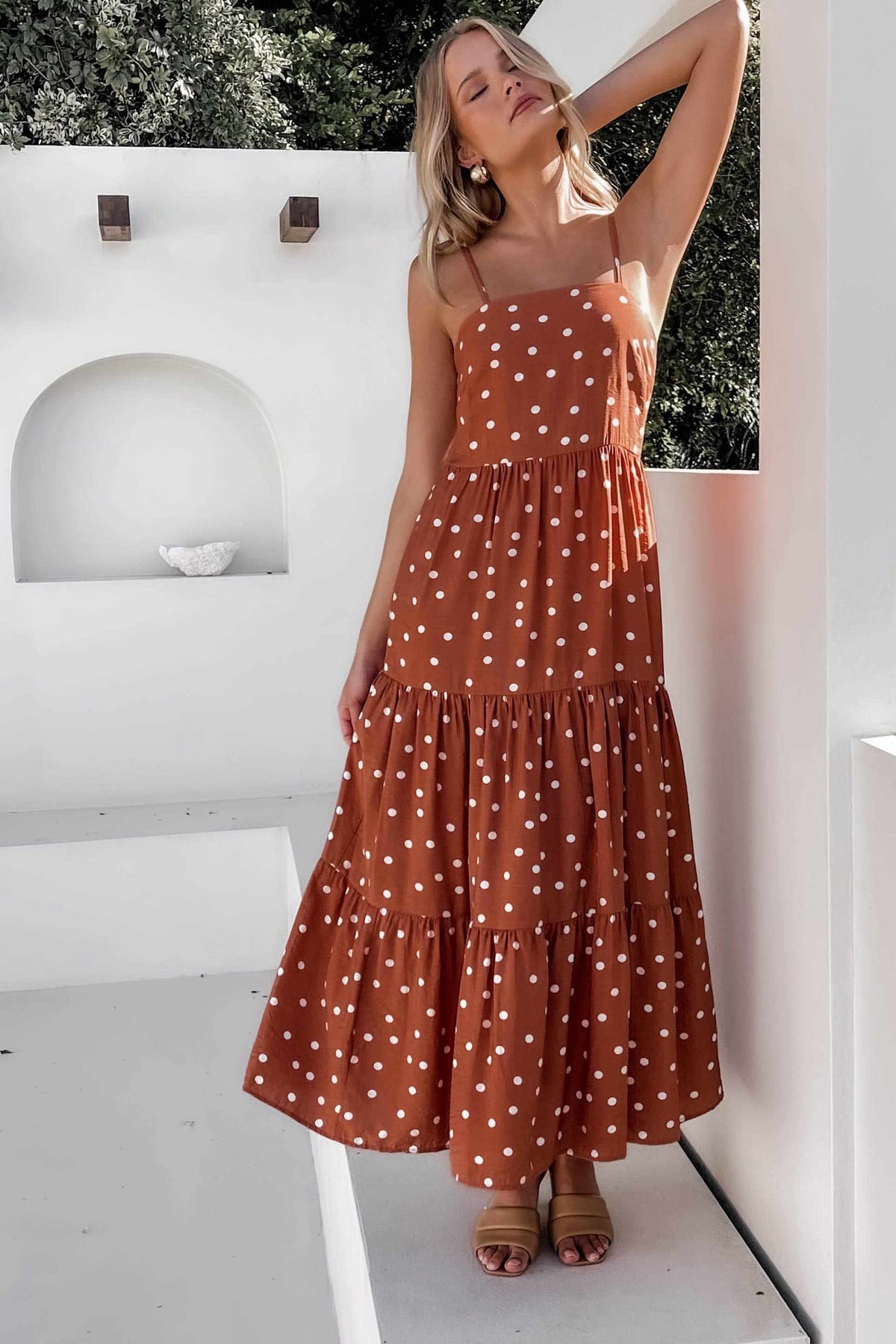 Kamari Dress, BAGGY, DRESS, DRESSES, MAXI DRESS, ORANGE, POLKA DOT, PRINT, VISCOSE AND RAYON, Kamari Dress only $69.00 @ MISHKAH ONLINE FASHION BOUTIQUE, Shop The Latest Women&#39;s Dresses - Our New Kamari Dress is only $69.00, @ MISHKAH ONLINE FASHION BOUTIQUE-MISHKAH