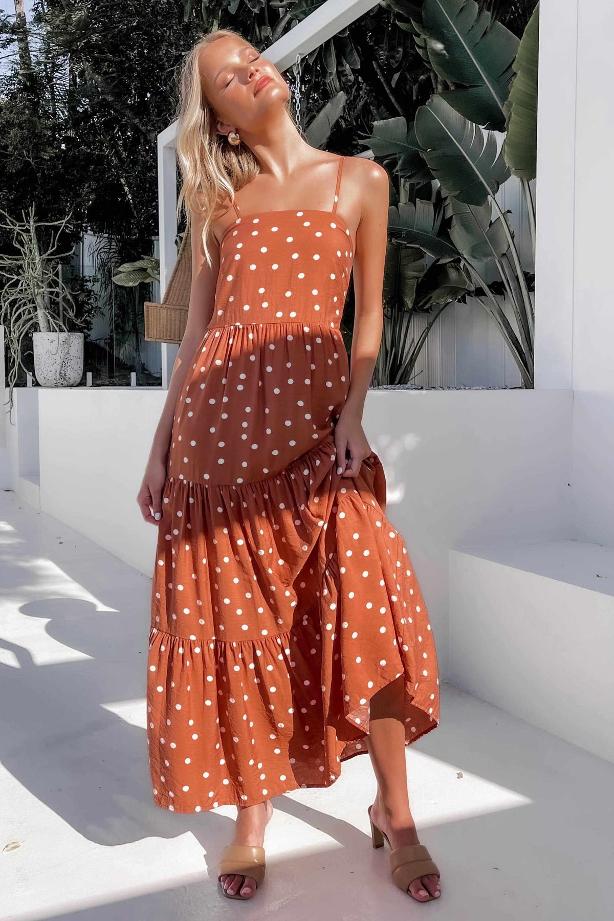 Kamari Dress, BAGGY, DRESS, DRESSES, MAXI DRESS, ORANGE, POLKA DOT, PRINT, VISCOSE AND RAYON, Kamari Dress only $69.00 @ MISHKAH ONLINE FASHION BOUTIQUE, Shop The Latest Women&#39;s Dresses - Our New Kamari Dress is only $69.00, @ MISHKAH ONLINE FASHION BOUTIQUE-MISHKAH