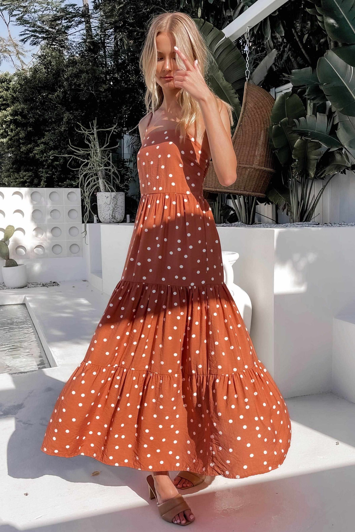 Kamari Dress, BAGGY, DRESS, DRESSES, MAXI DRESS, ORANGE, POLKA DOT, PRINT, VISCOSE AND RAYON, Kamari Dress only $69.00 @ MISHKAH ONLINE FASHION BOUTIQUE, Shop The Latest Women&#39;s Dresses - Our New Kamari Dress is only $69.00, @ MISHKAH ONLINE FASHION BOUTIQUE-MISHKAH