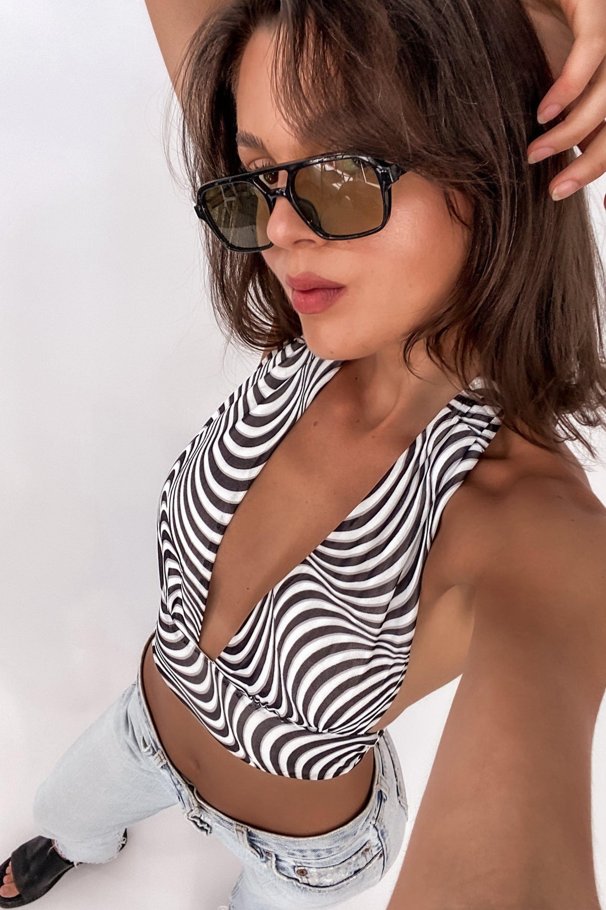 Kennedie Top, BLACK, CROP TOPS, POLYESTER, Sale, TOP, TOPS, Our New Kennedie Top Is Now Only $51.00 Exclusive At Mishkah, Our New Kennedie Top is now only $51.00-We Have The Latest Women&#39;s Tops @ Mishkah Online Fashion Boutique-MISHKAH